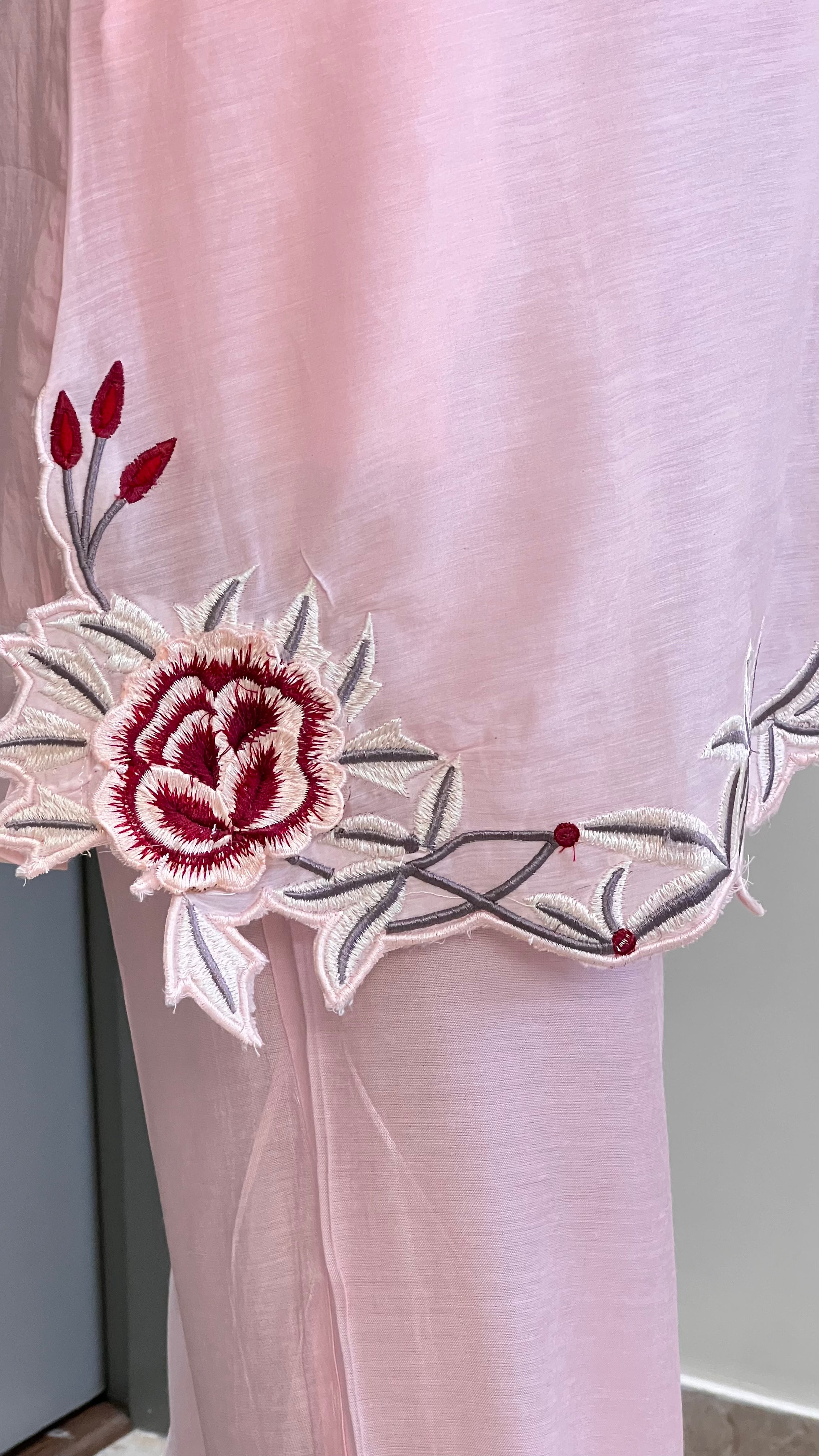 Leather Powder Pink Cord Set