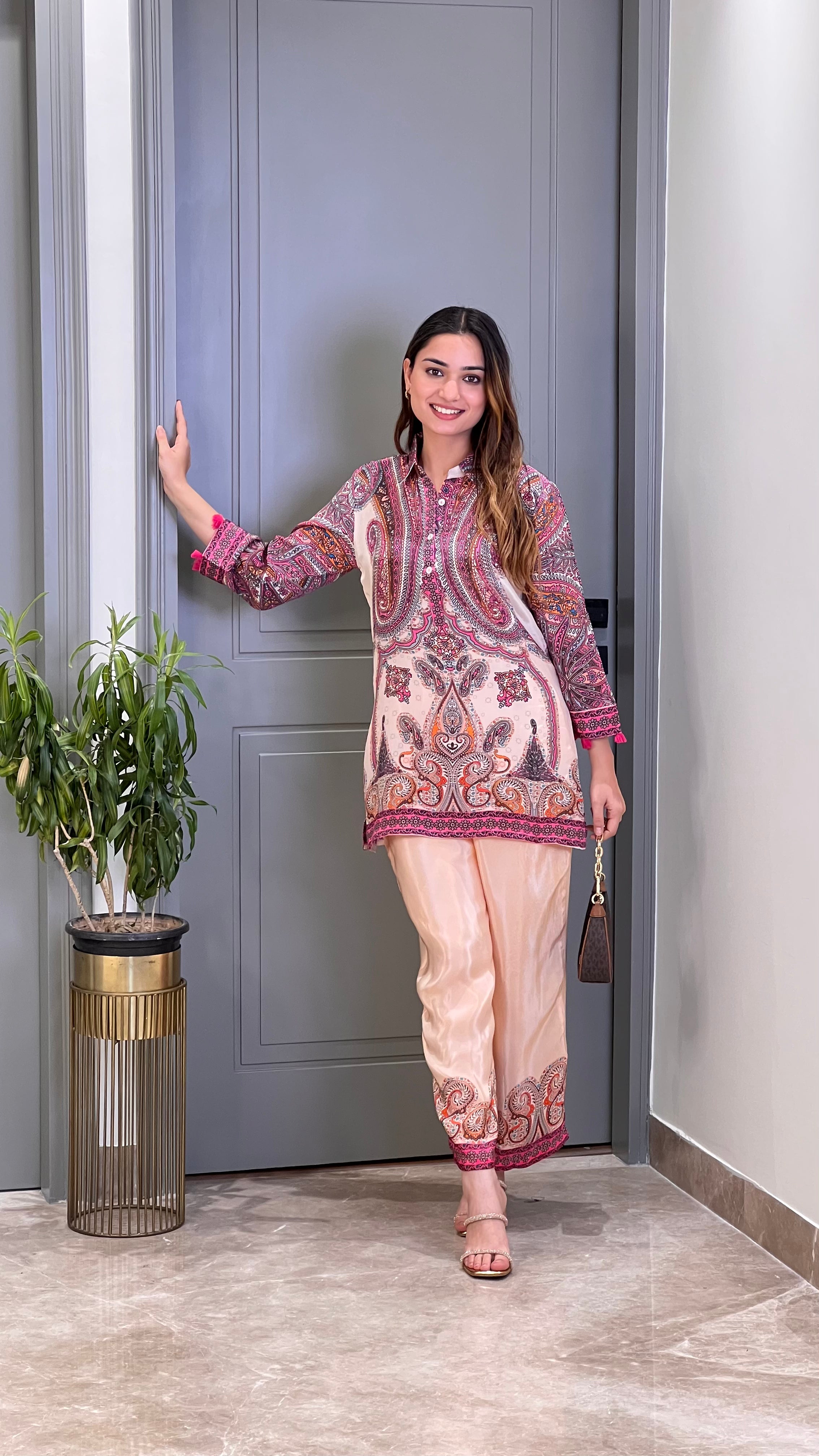 Paisley Pure Crepe Cord Set