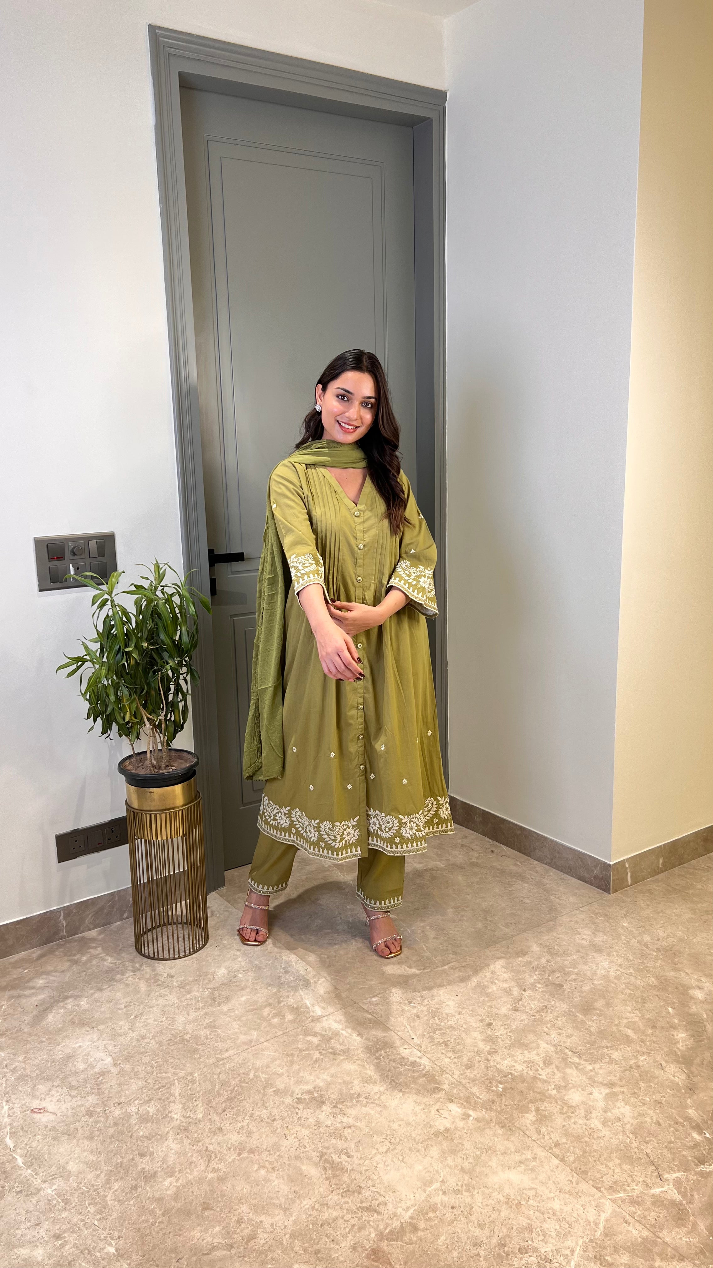 Central Green Suit Set