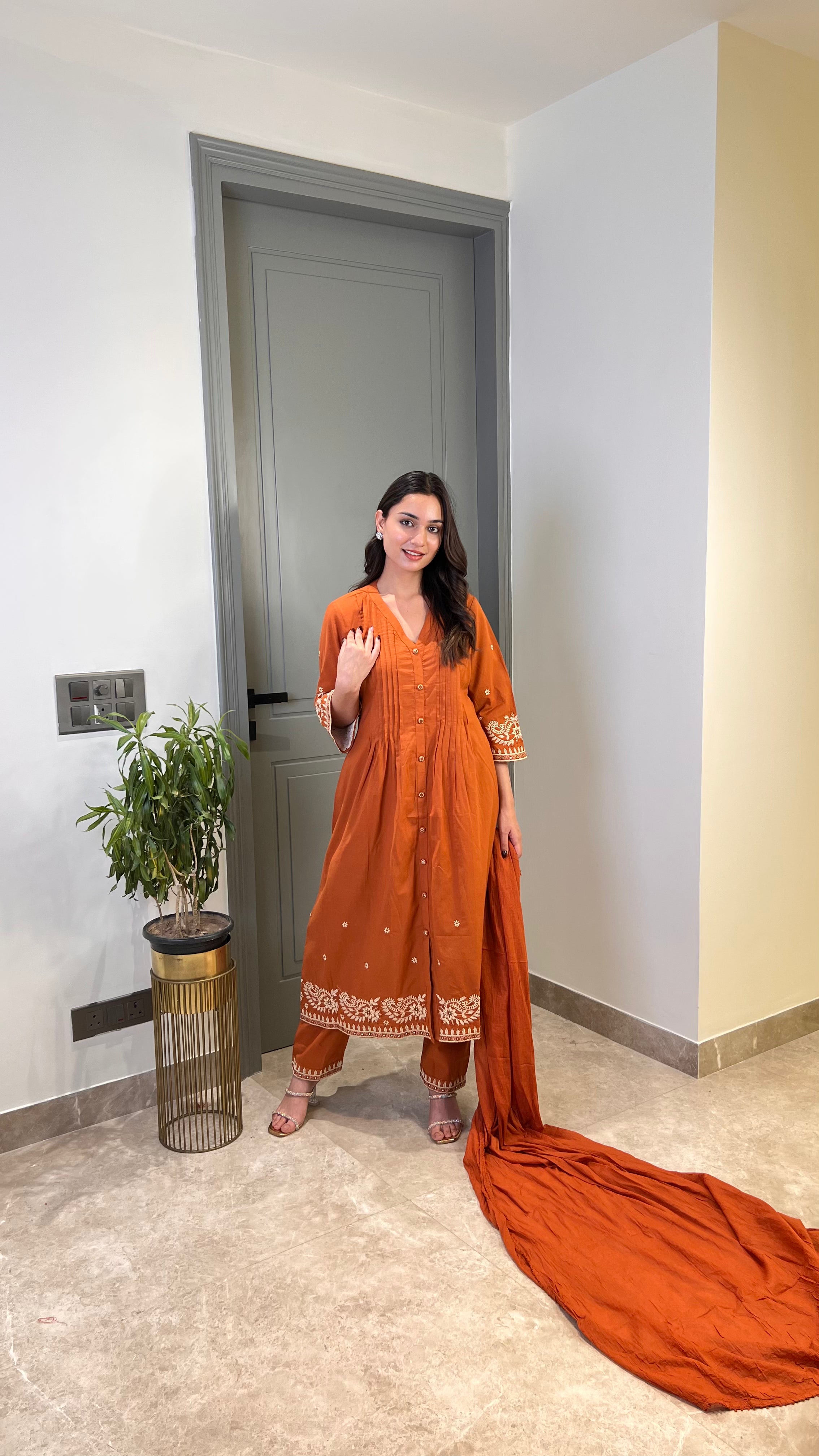 Central Rust Suit Set