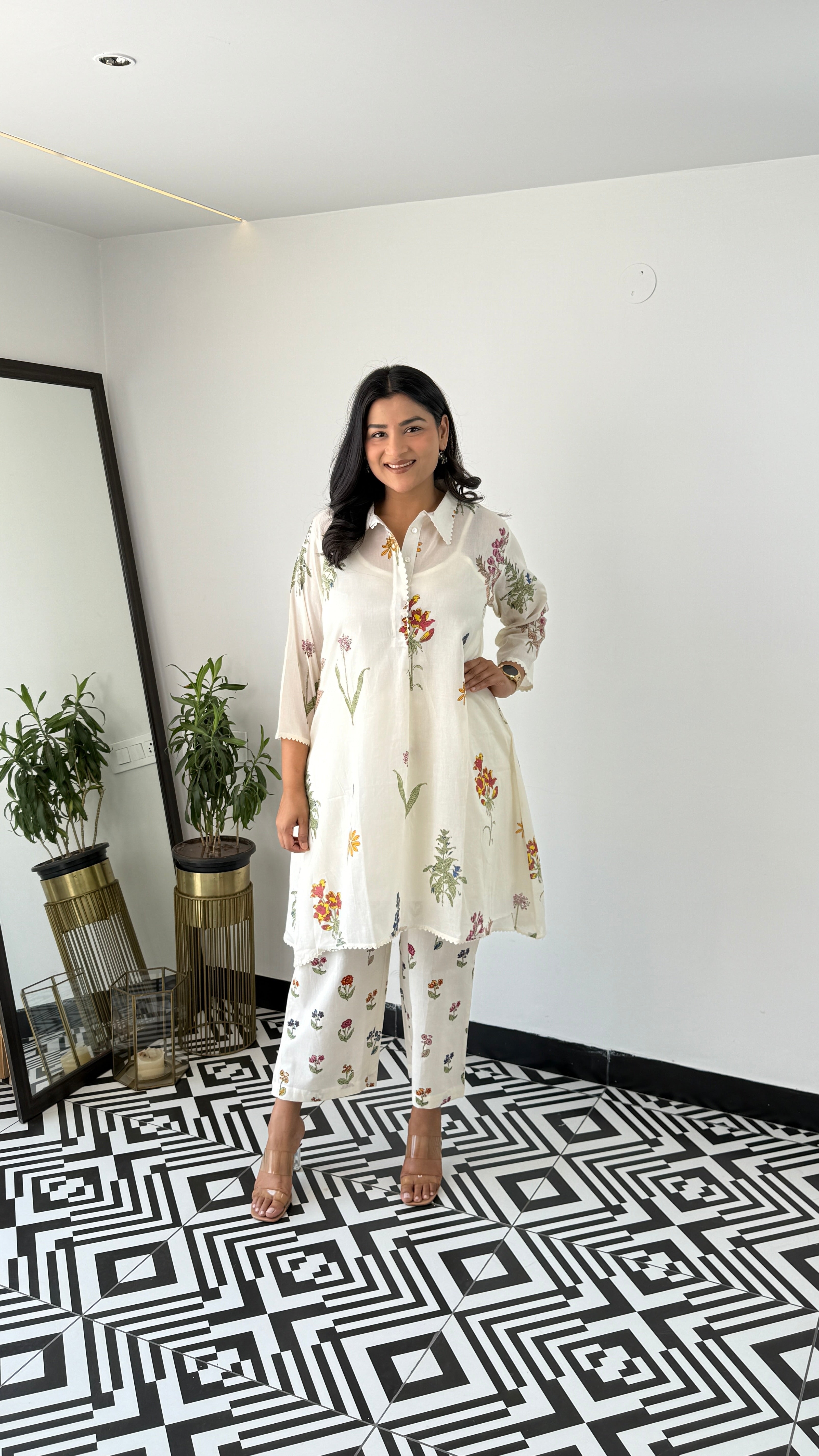 Ivory Mul Cotton Kurta Pants