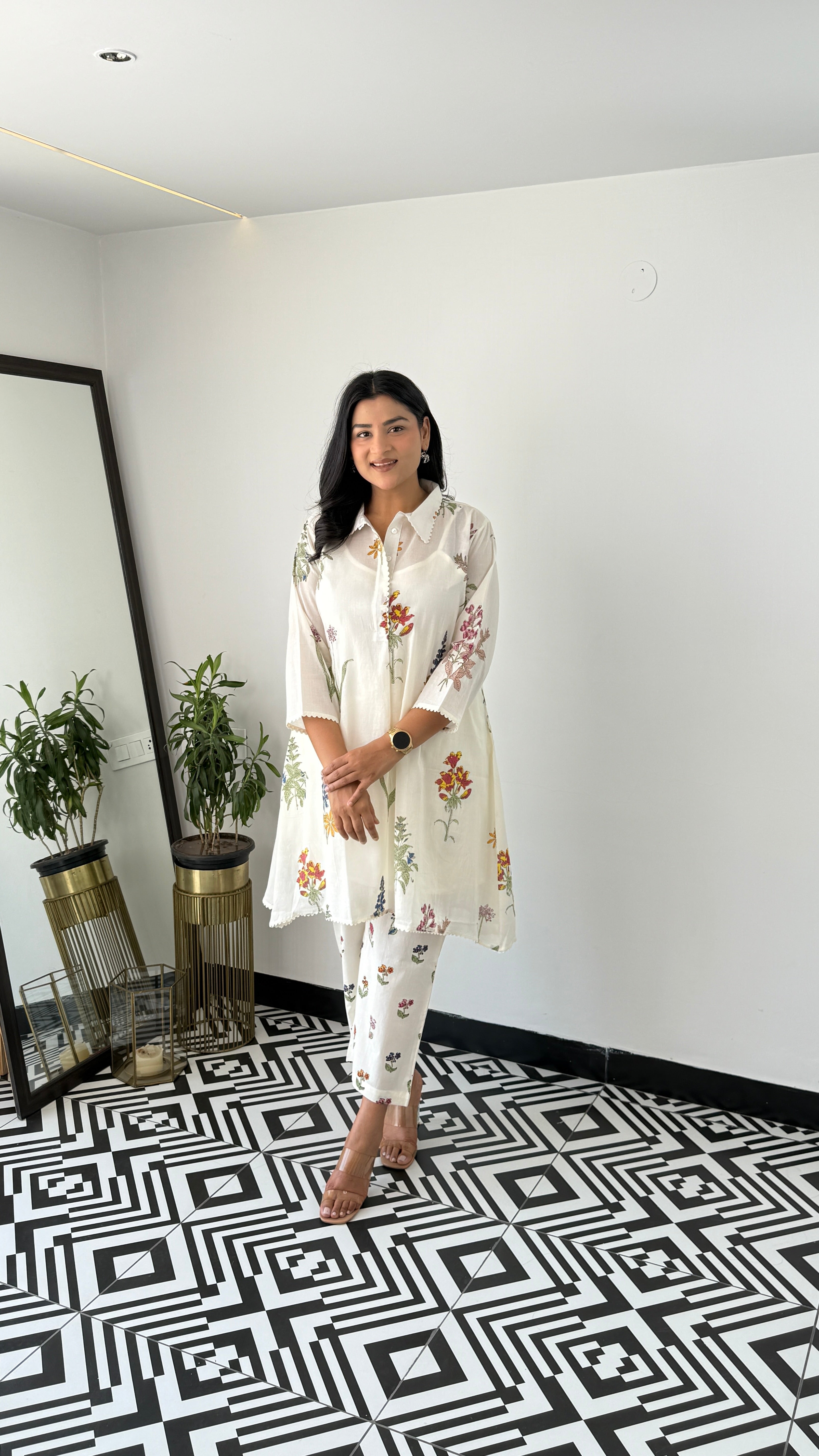 Ivory Mul Cotton Kurta Pants