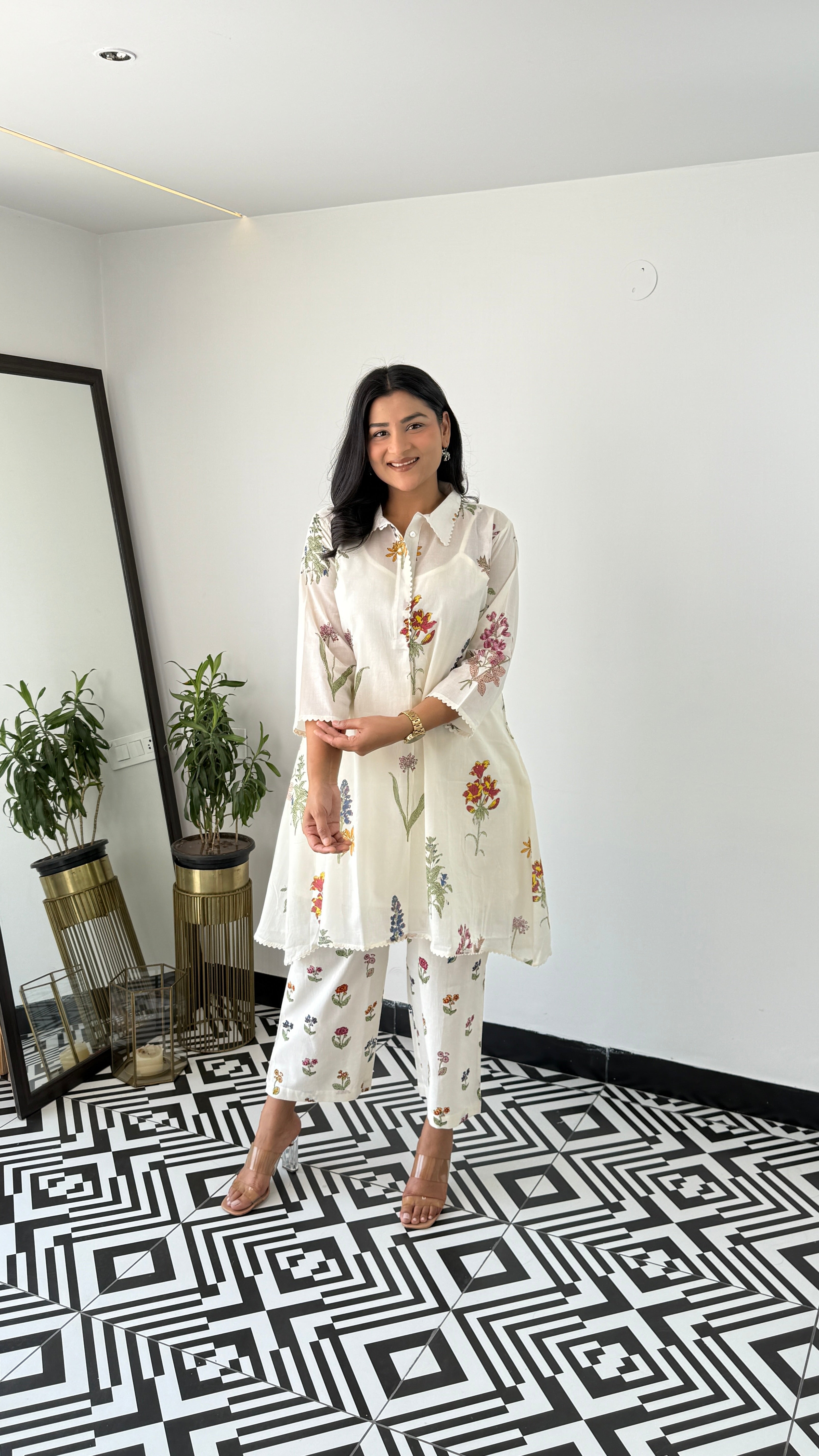 Ivory Mul Cotton Kurta Pants