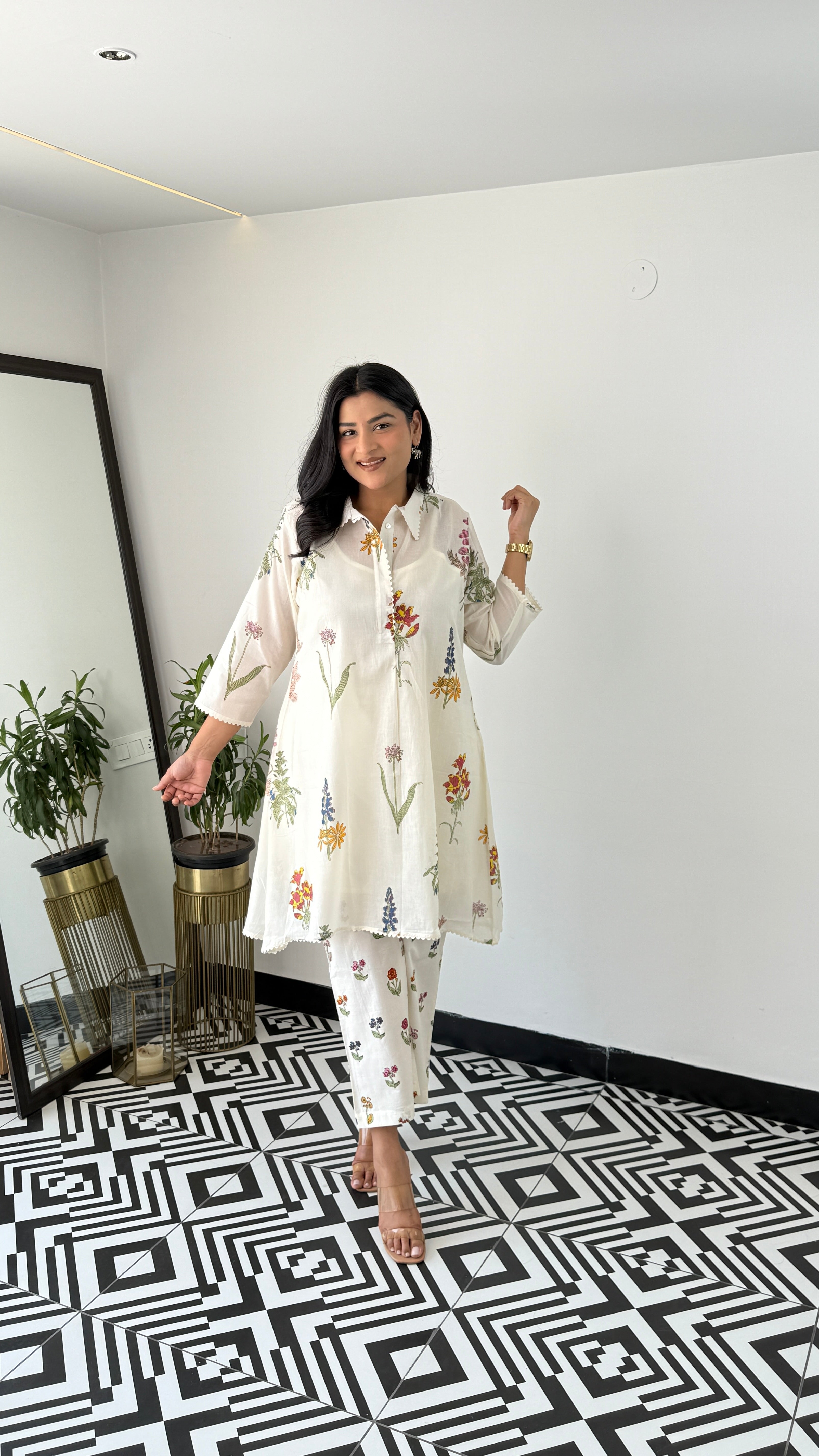 Ivory Mul Cotton Kurta Pants