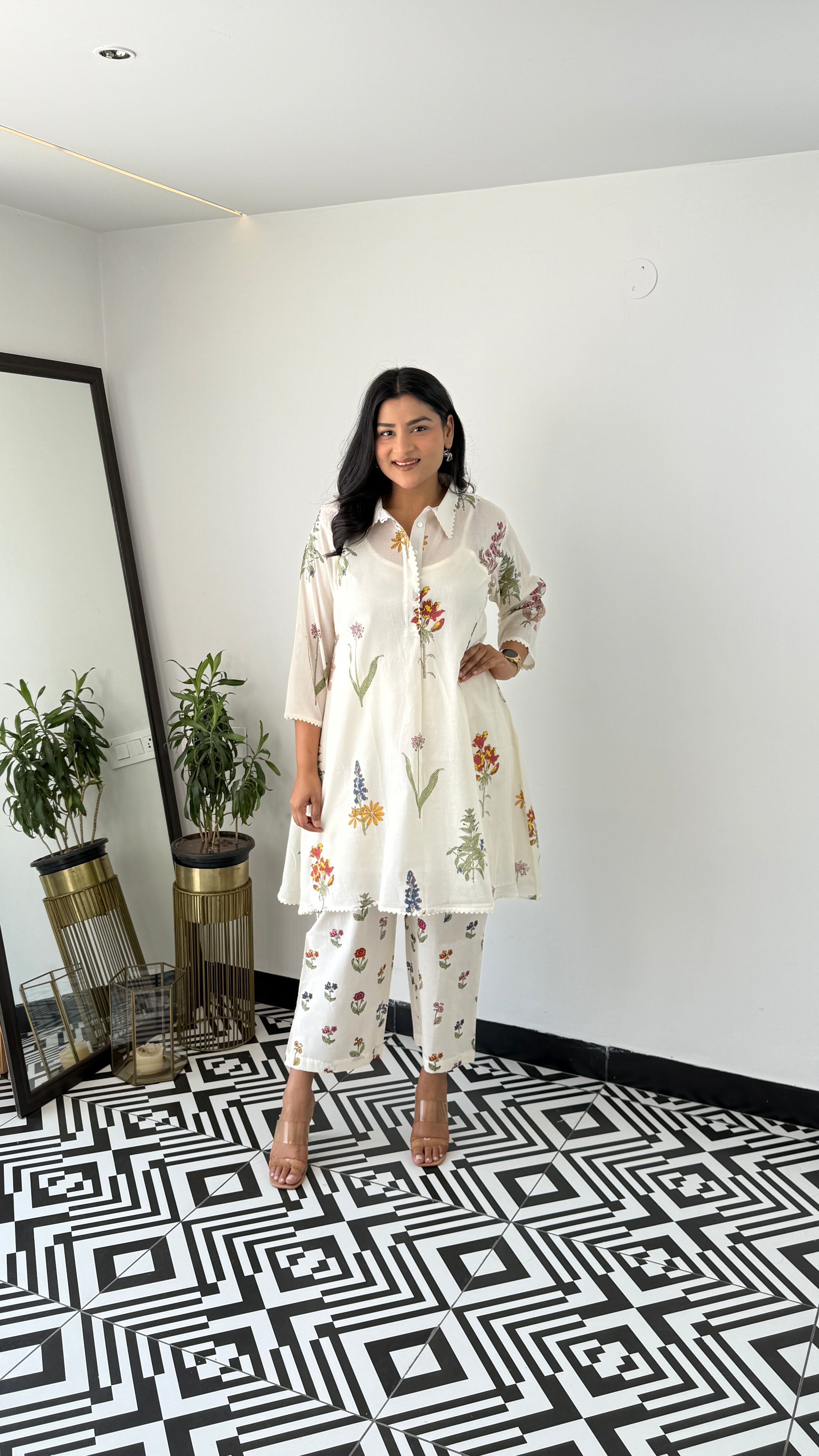 Ivory Mul Cotton Kurta Pants