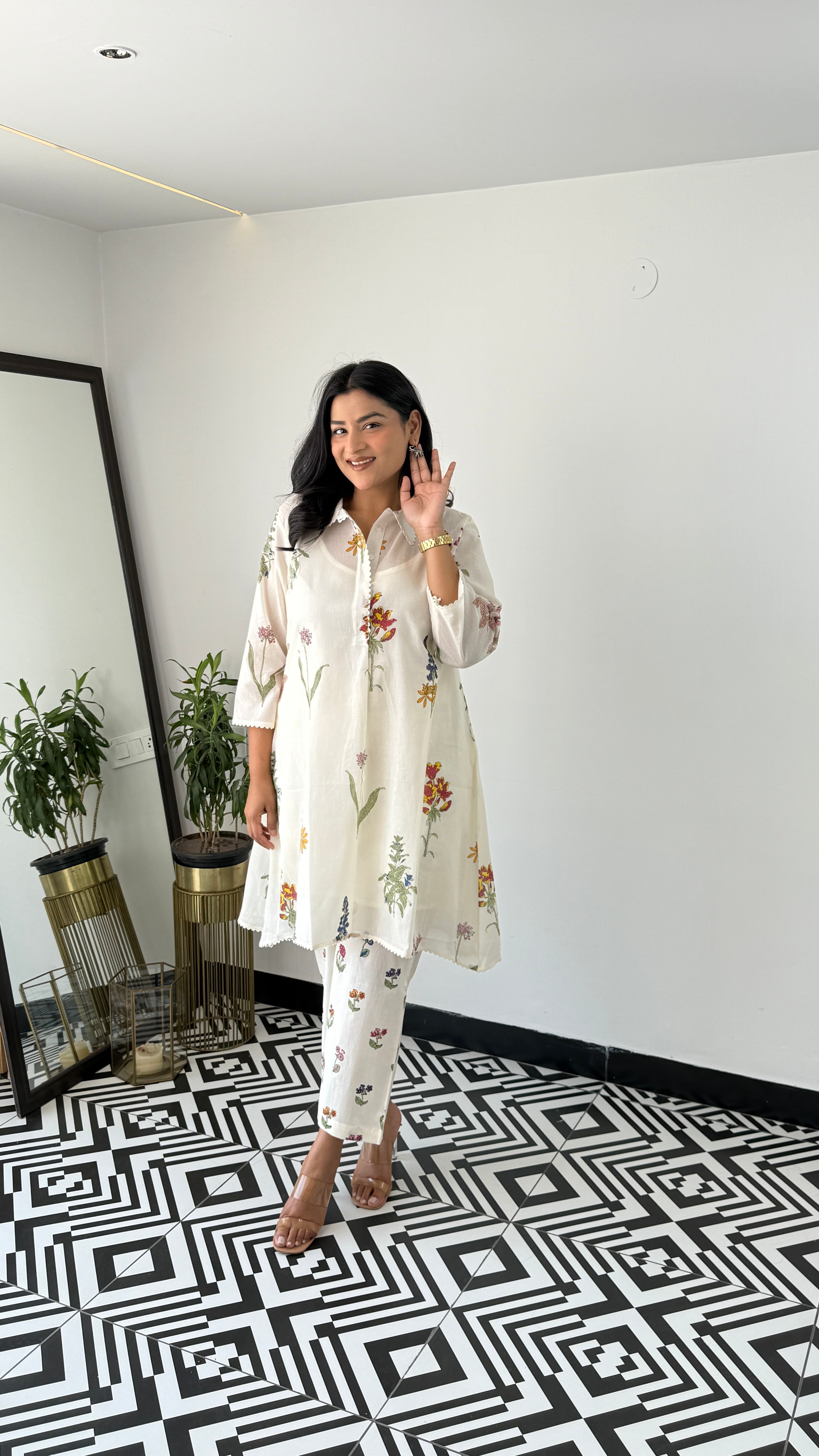 Ivory Mul Cotton Kurta Pants