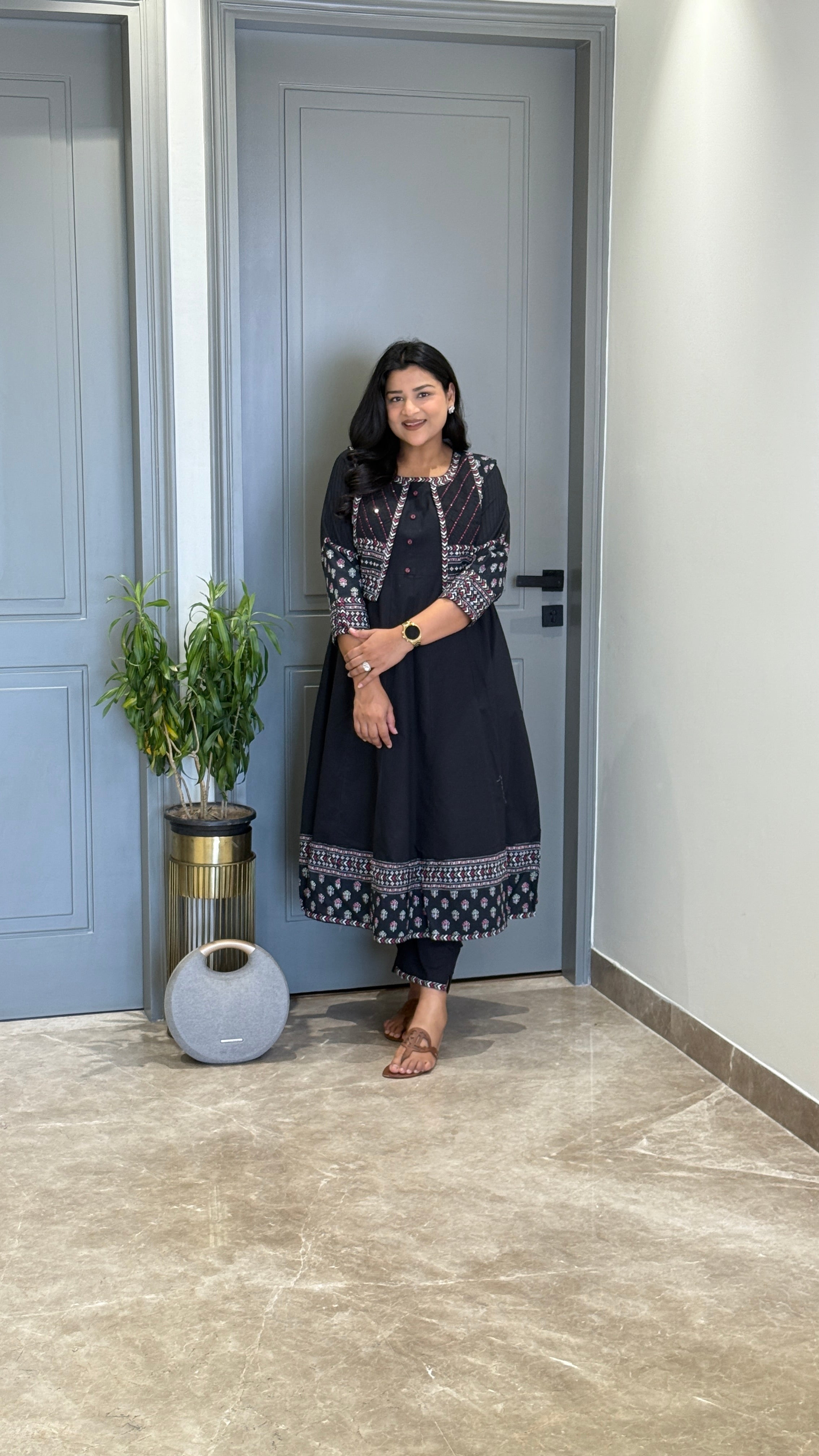 Black Jacket Suit Set