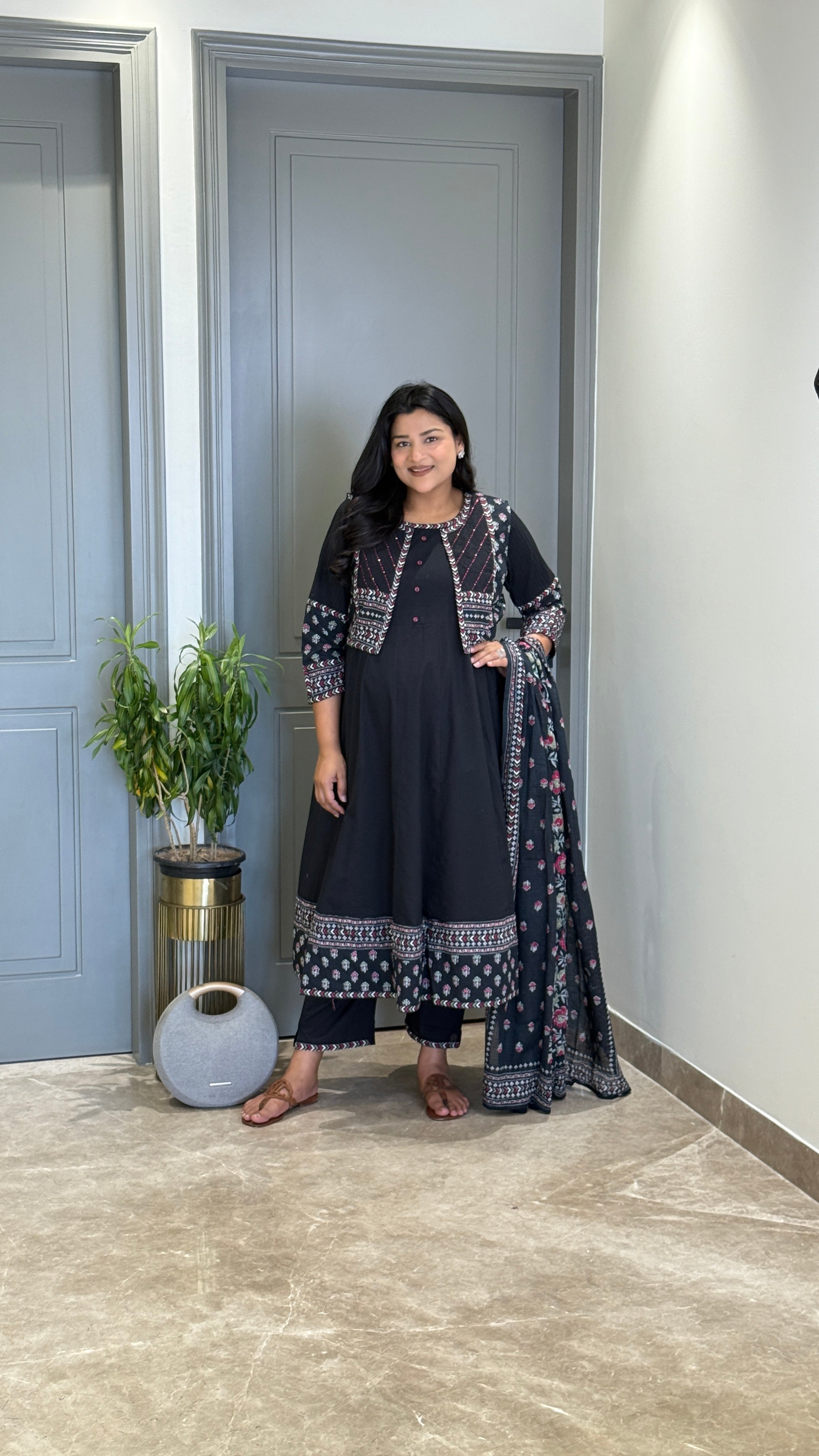 Black Jacket Suit Set