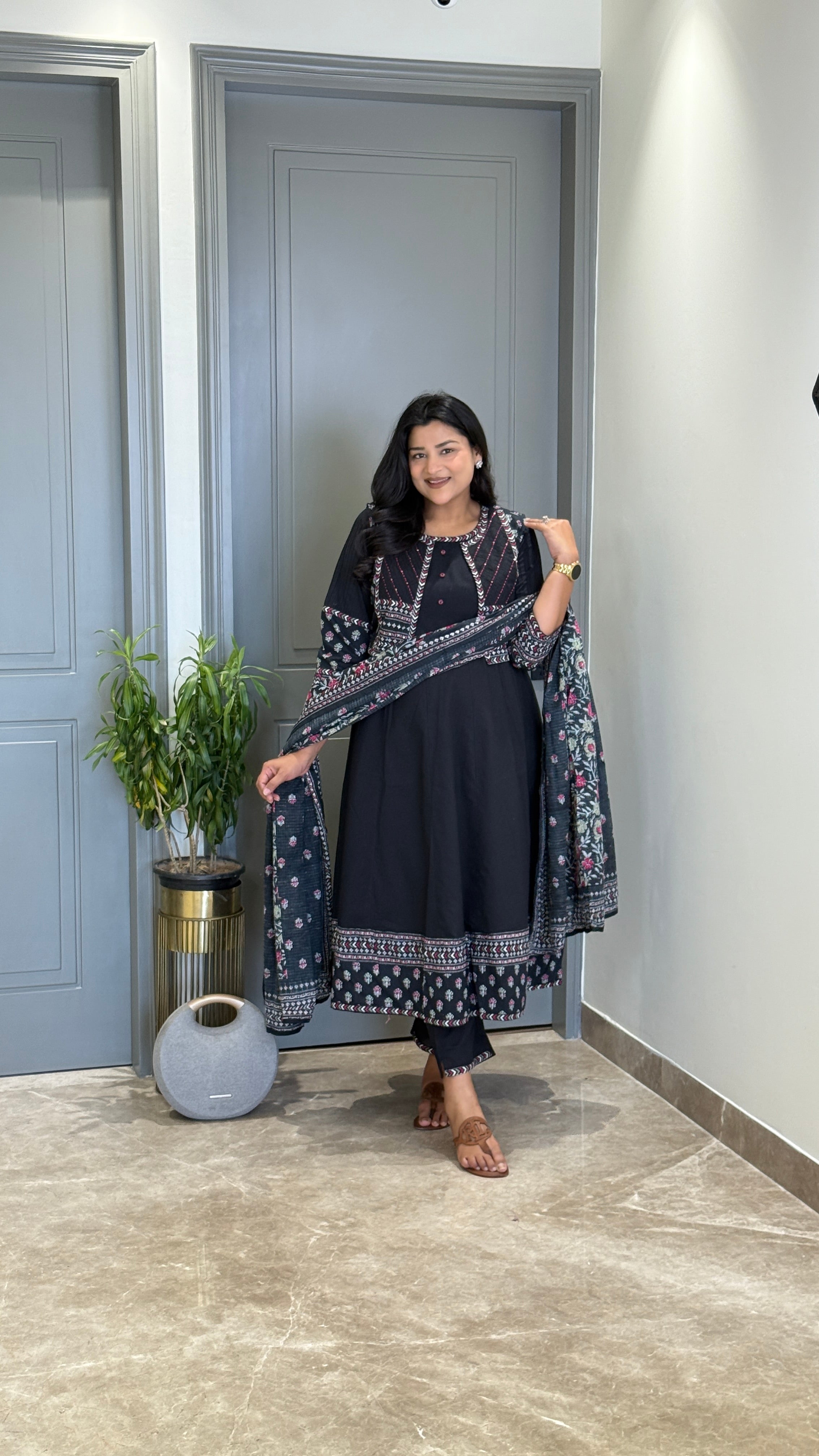 Black Jacket Suit Set