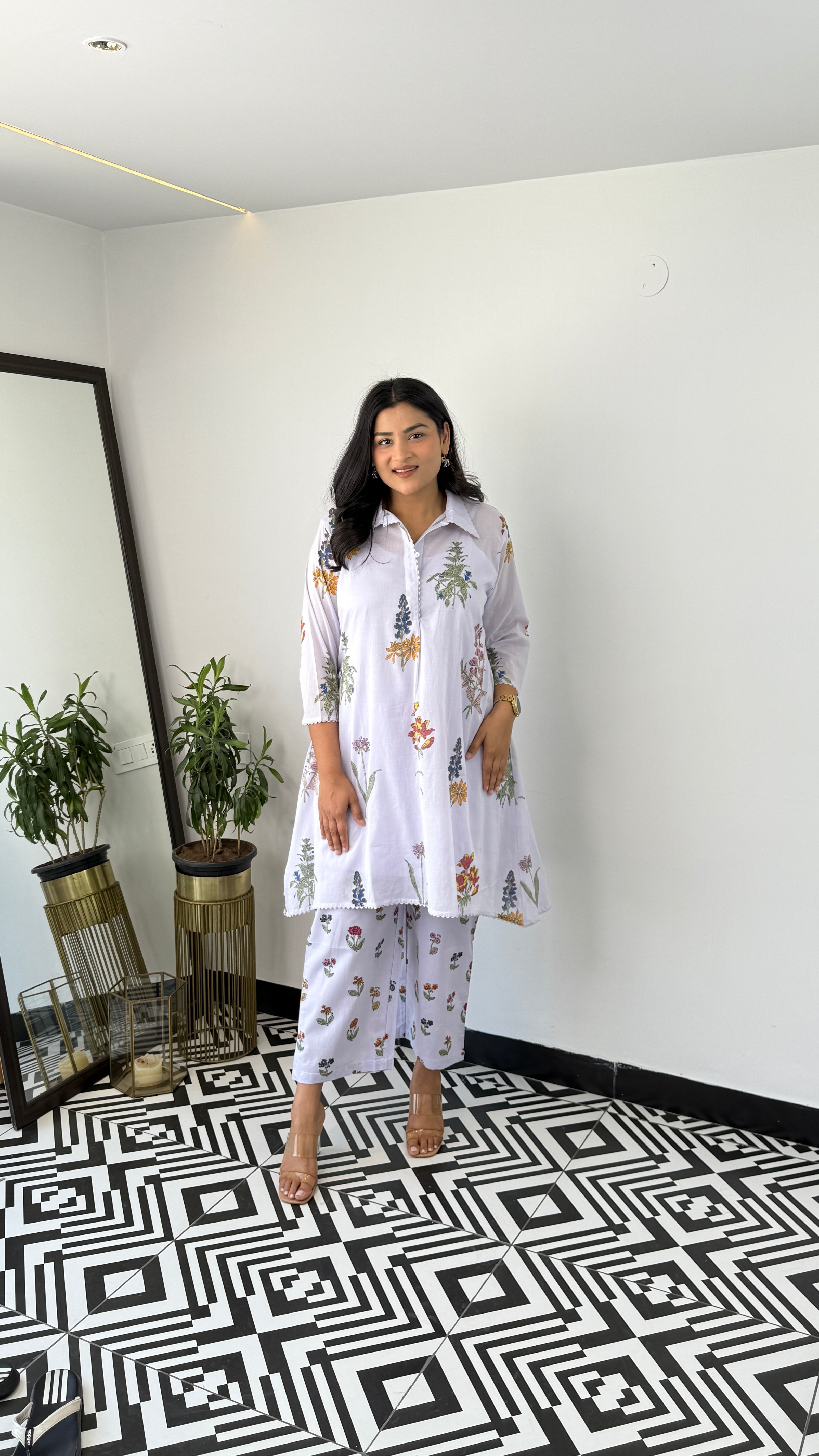 Lilac Mul Kurta Pants 