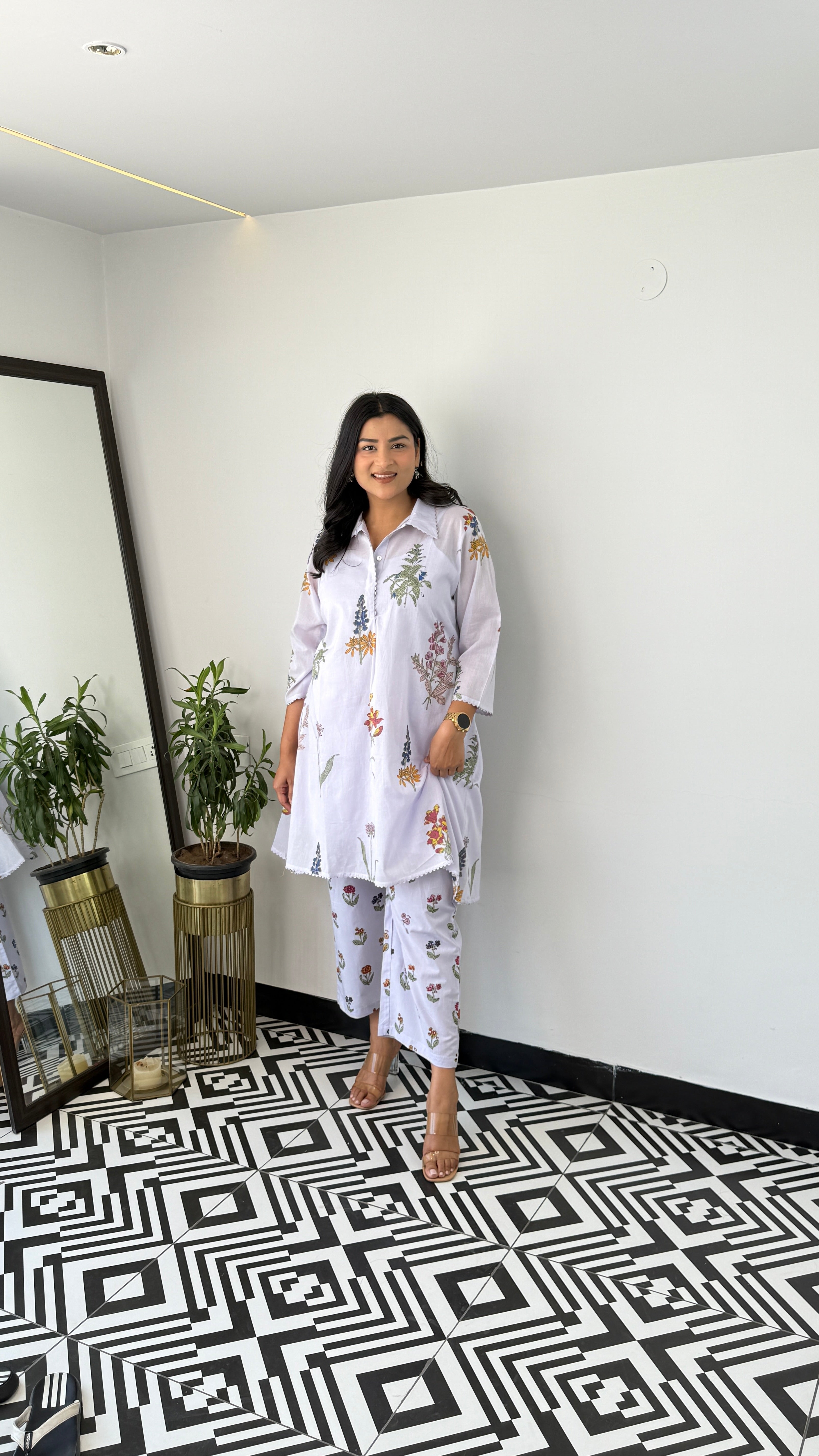 Lilac Mul Kurta Pants 