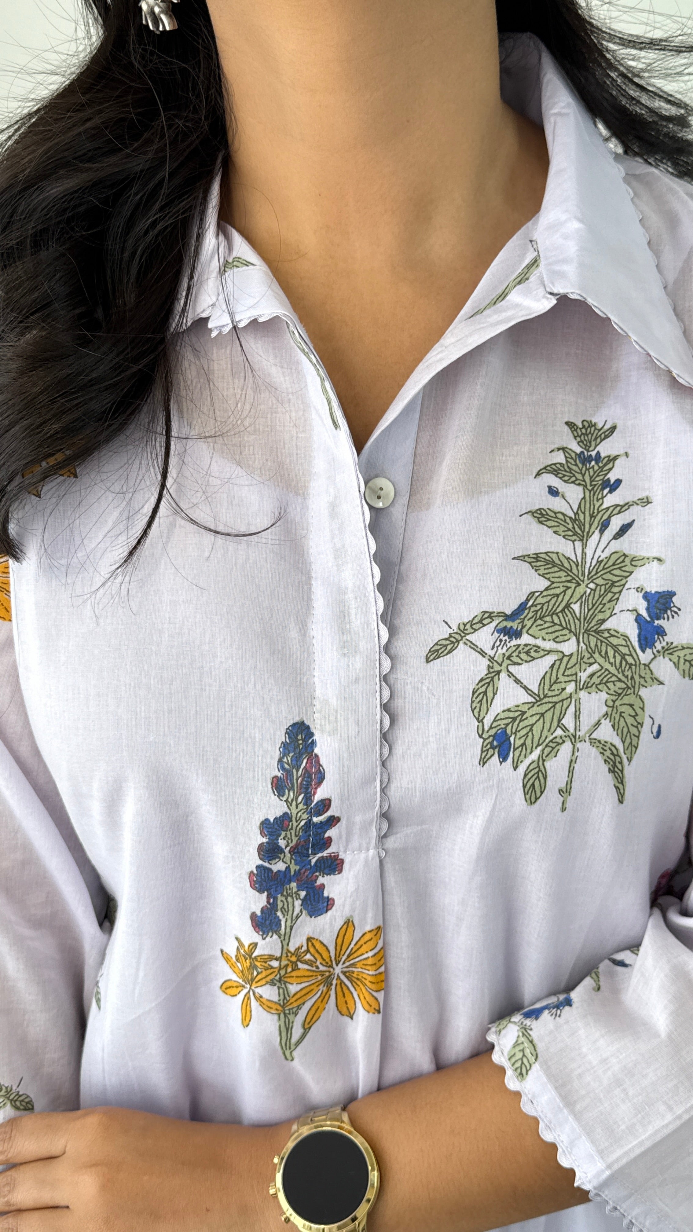 Lilac Mul Kurta Pants 