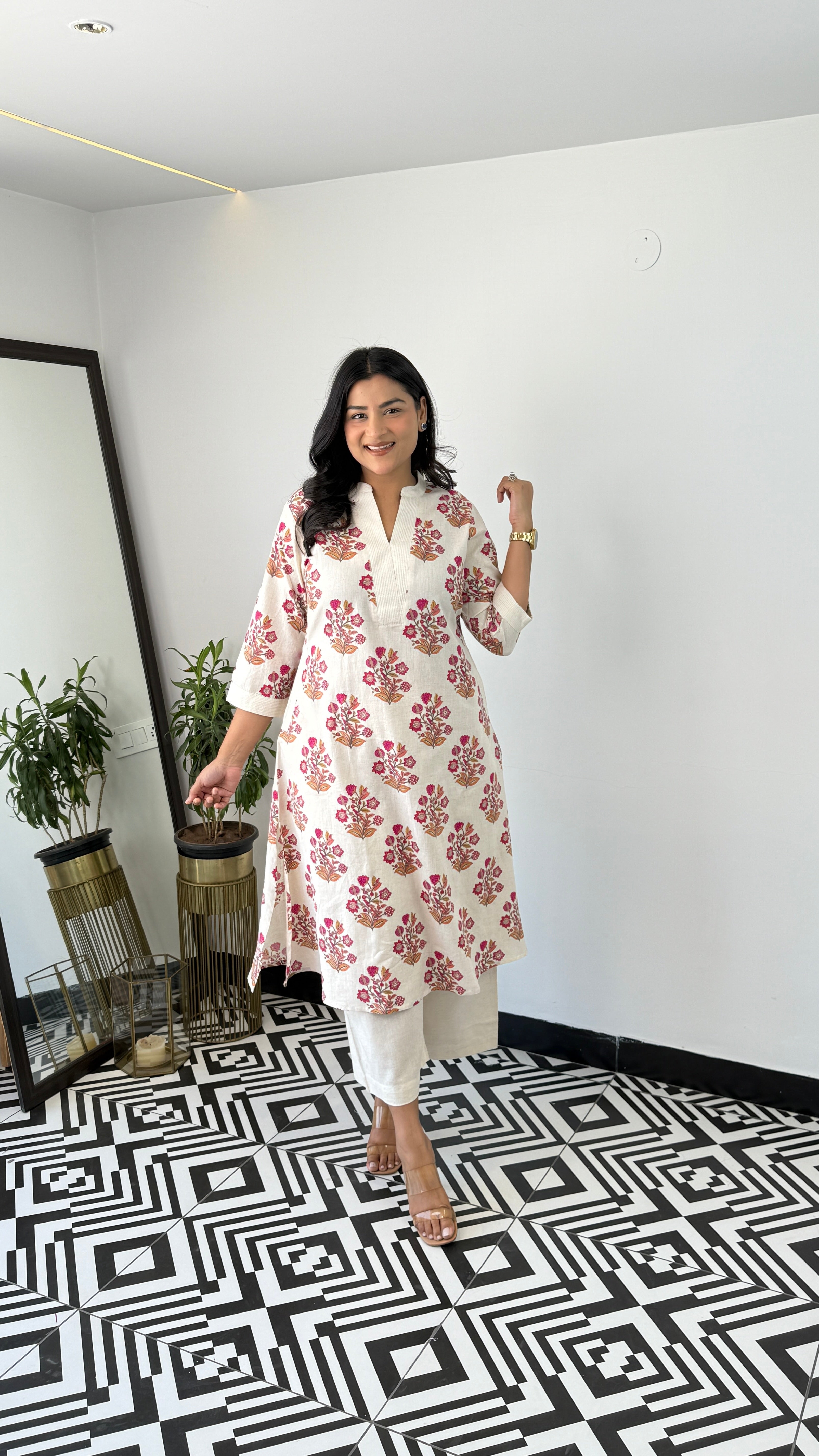 Ram Buti Pink Kurta Pants