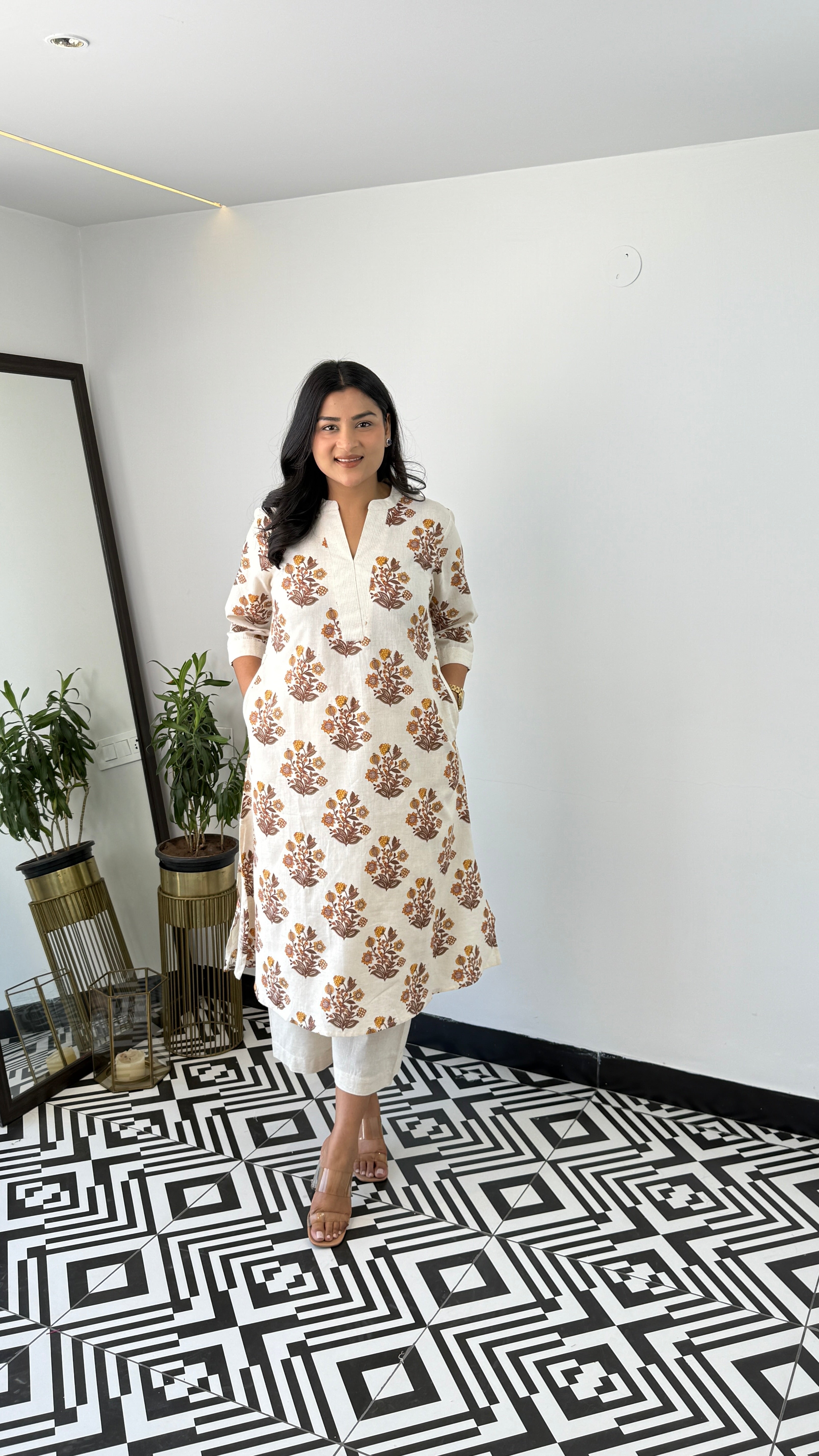 Ram Buti Mustard Kurta Pants