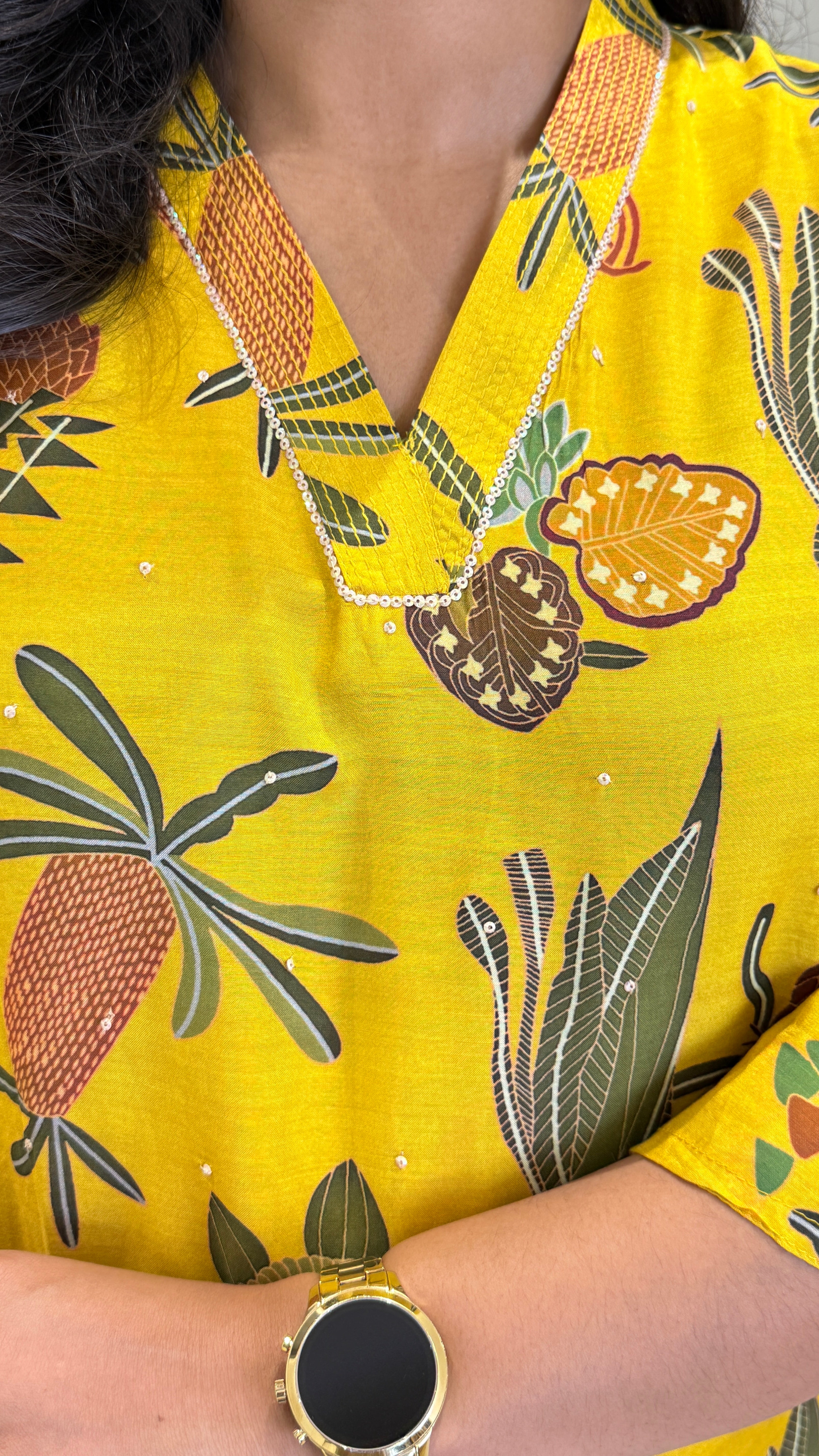 Pineapple Muslin Kurta Pants