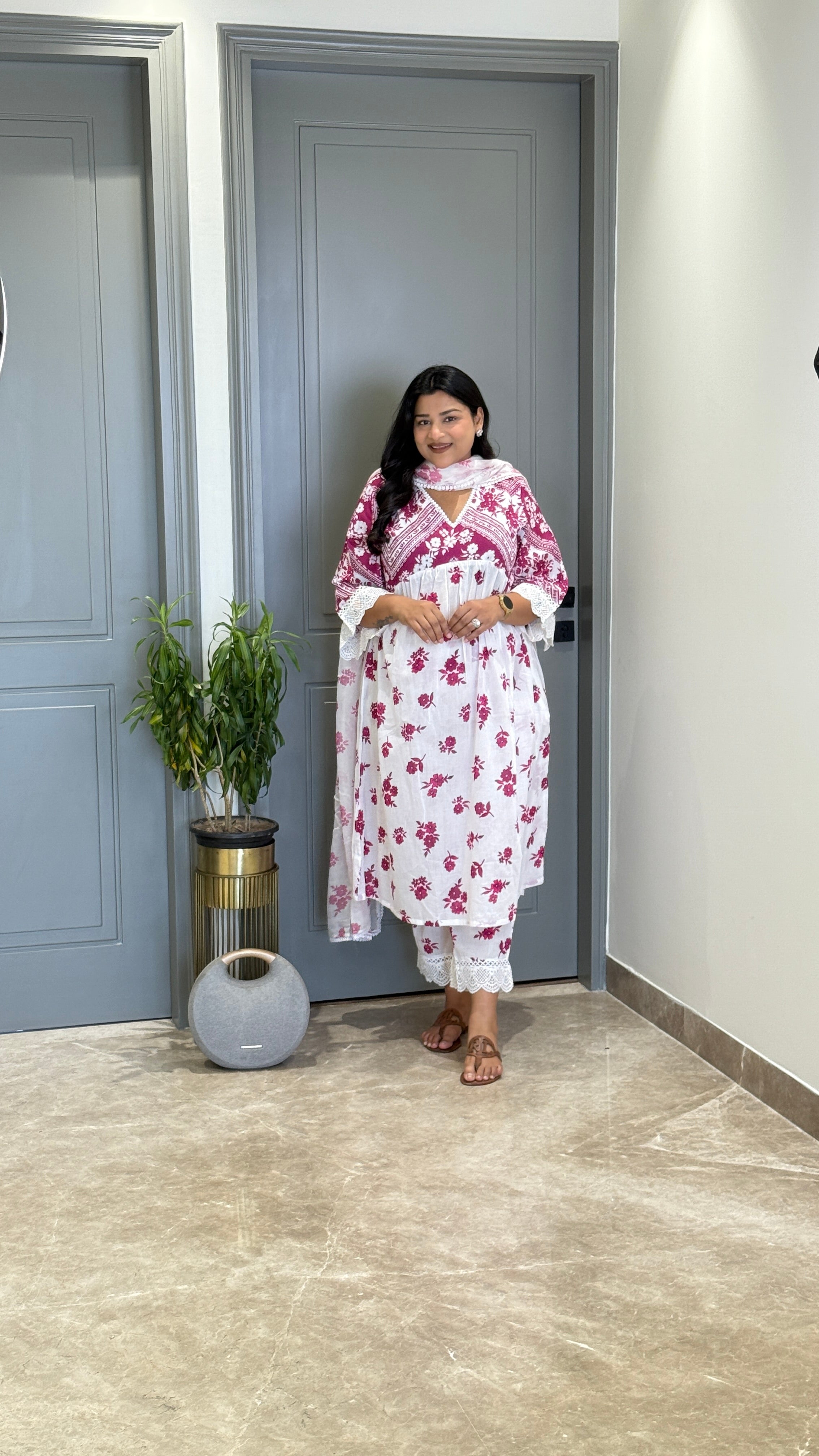 Pink & White Loom Suit Set