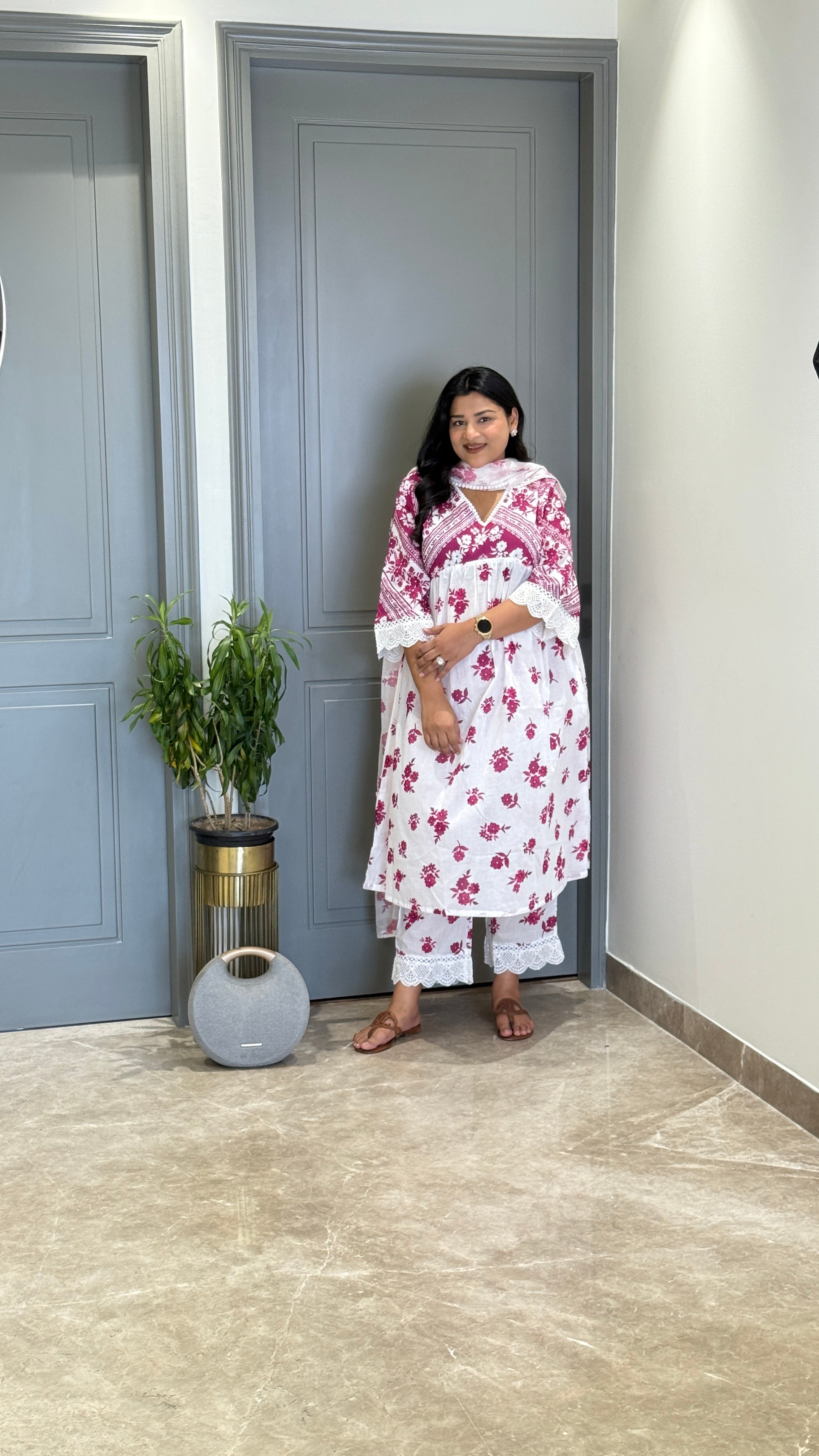 Pink & White Loom Suit Set