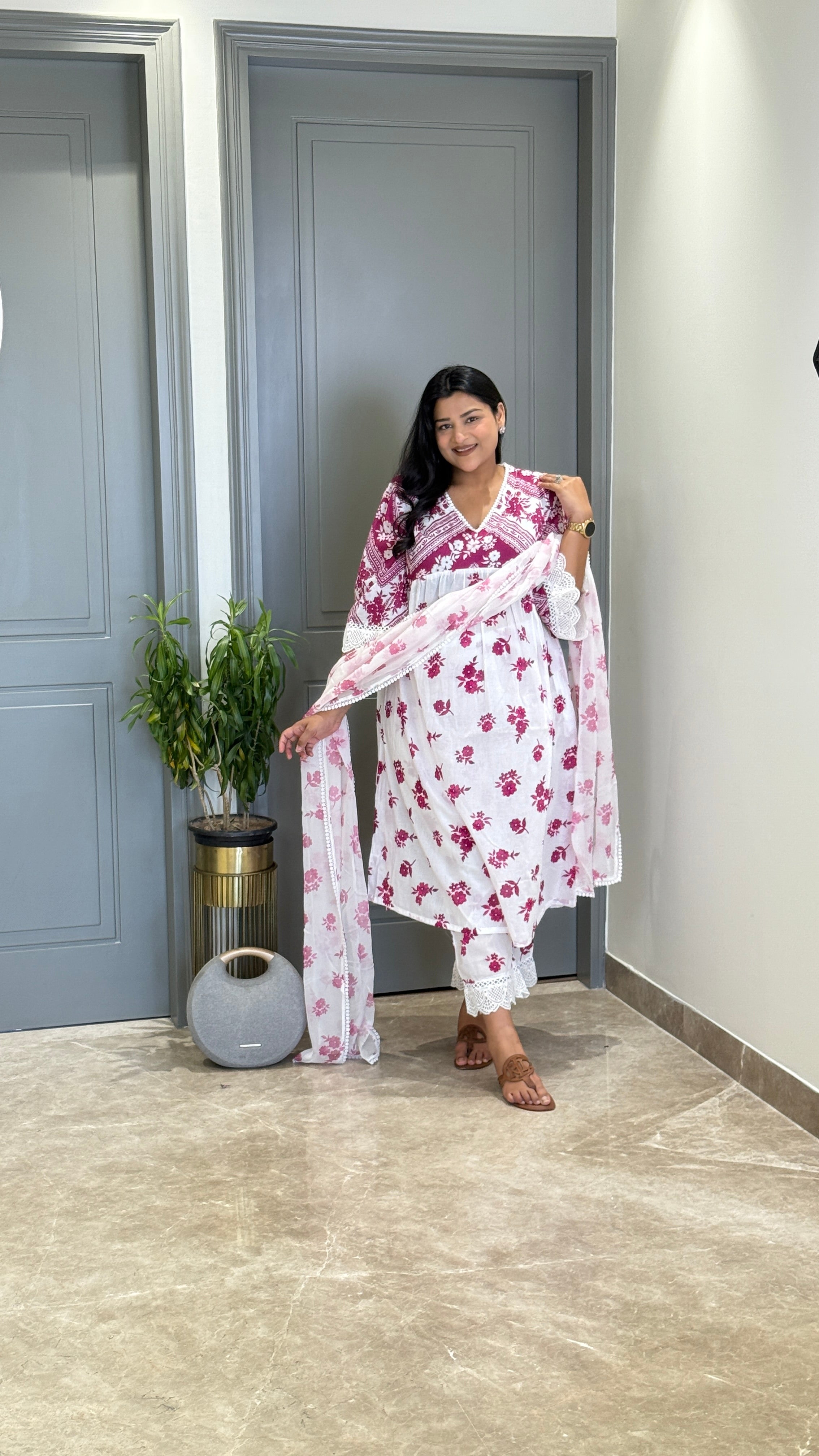 Pink & White Loom Suit Set