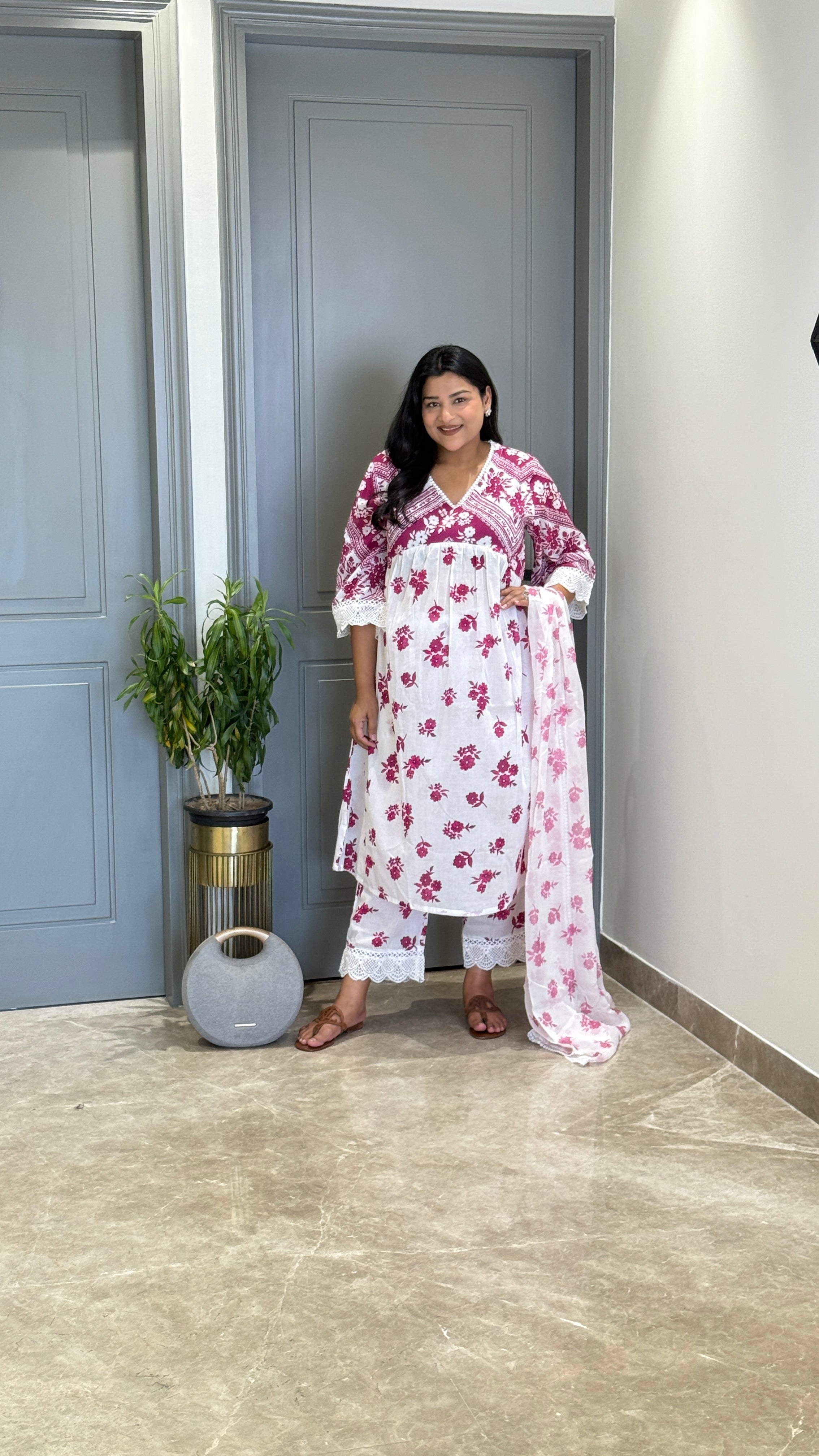 Pink & White Loom Suit Set