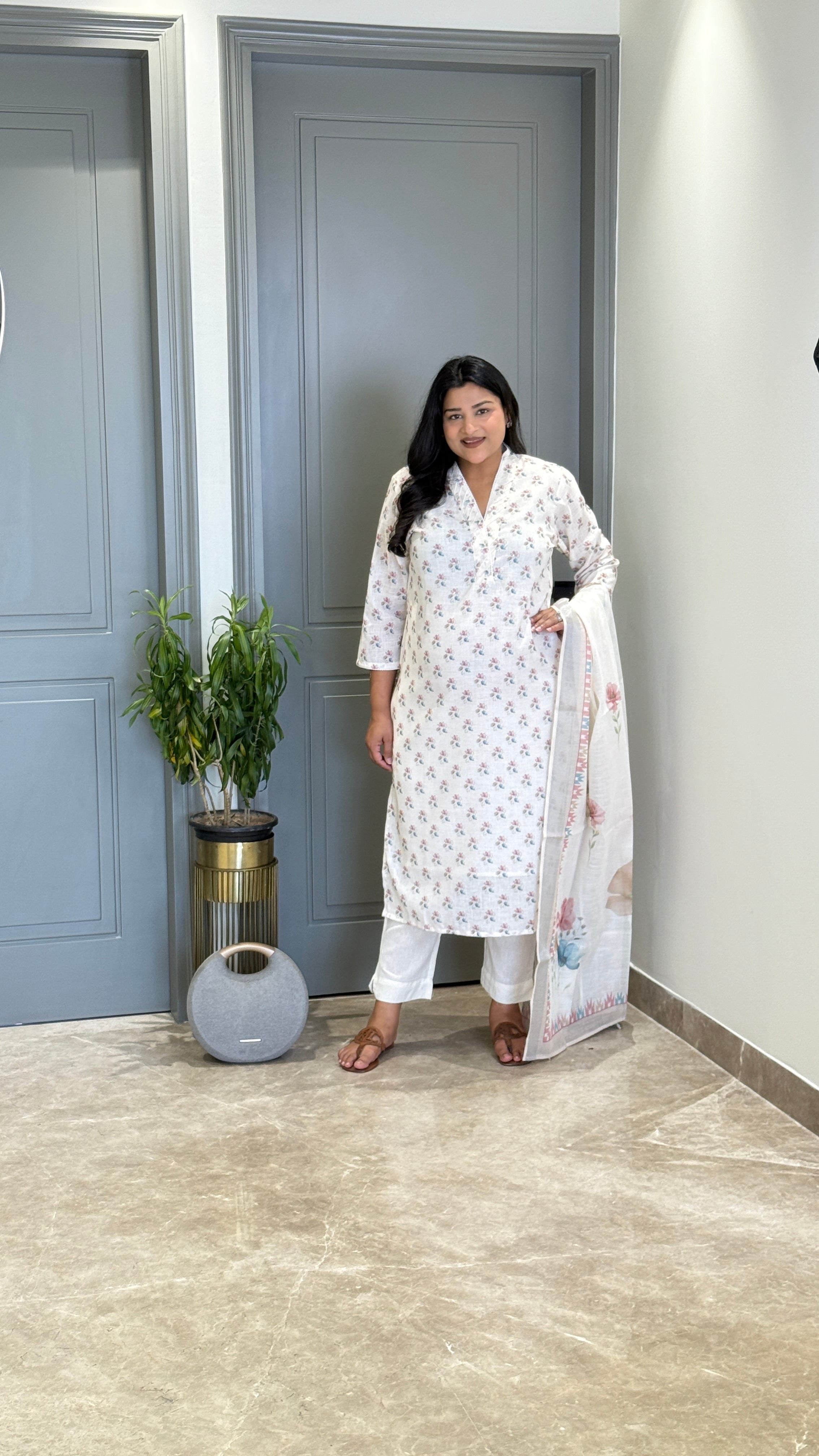 Linen Ivory Digital Suit Set