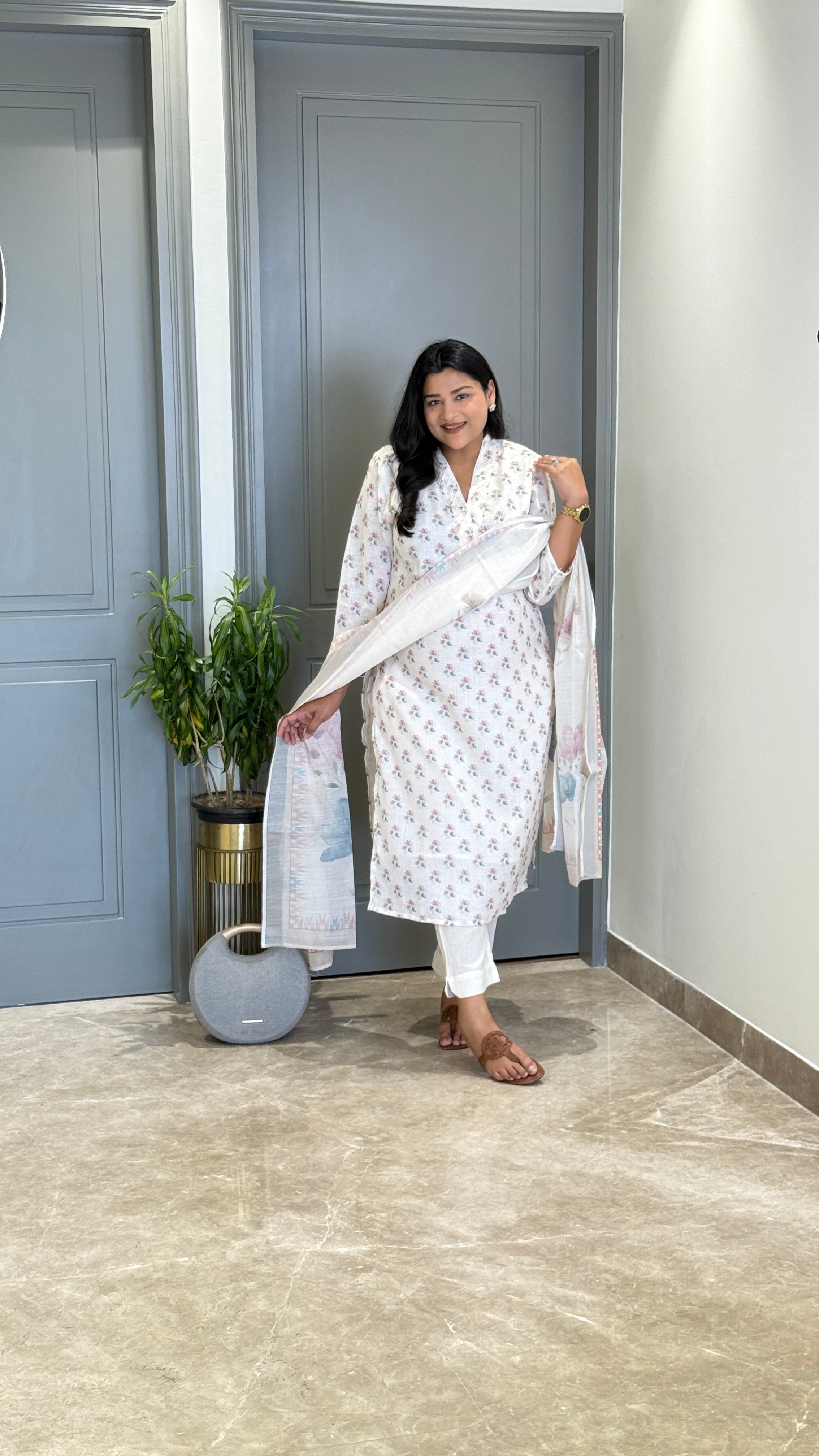 Linen Ivory Digital Suit Set