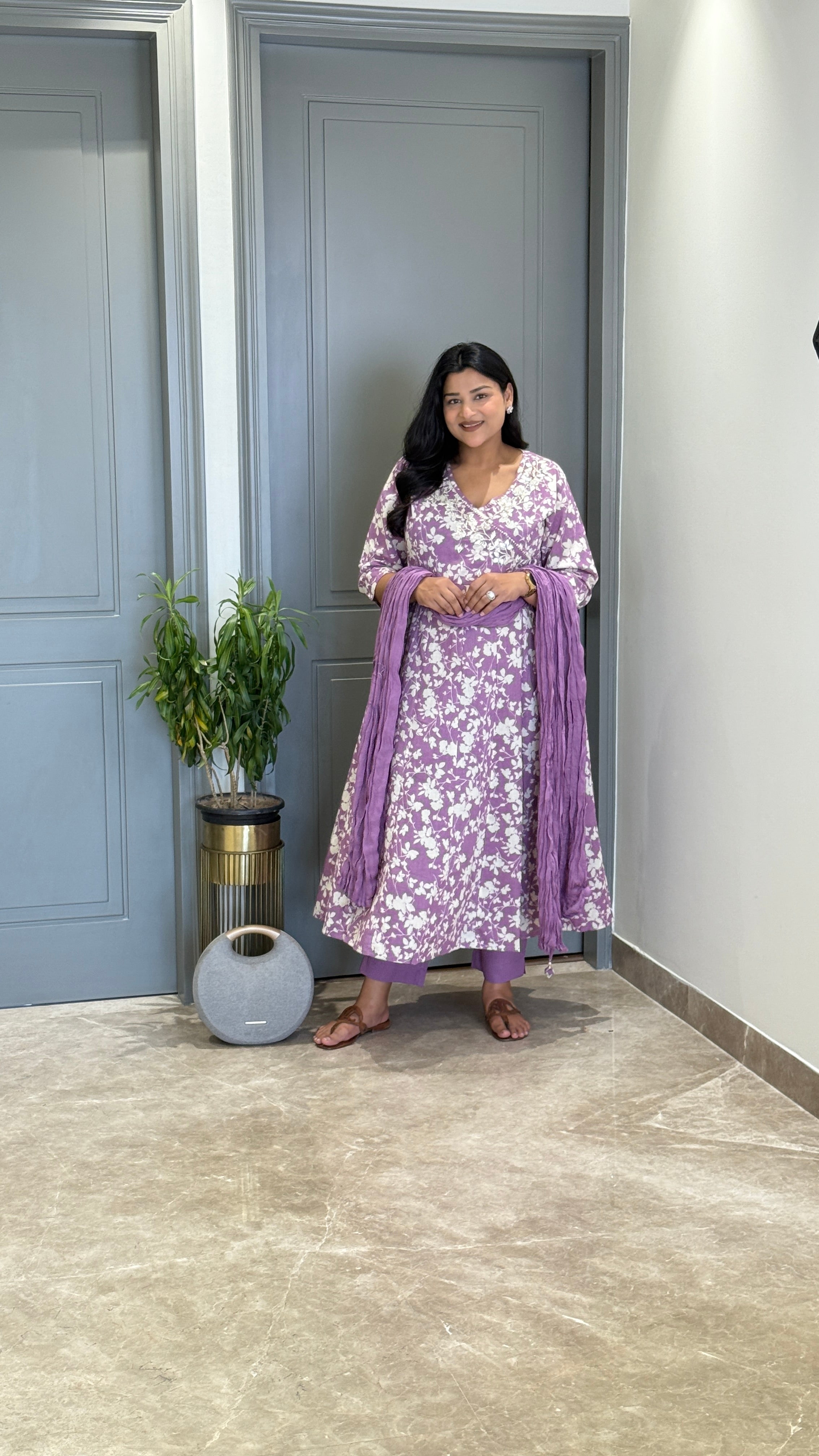 Lilac Gota Anarkali