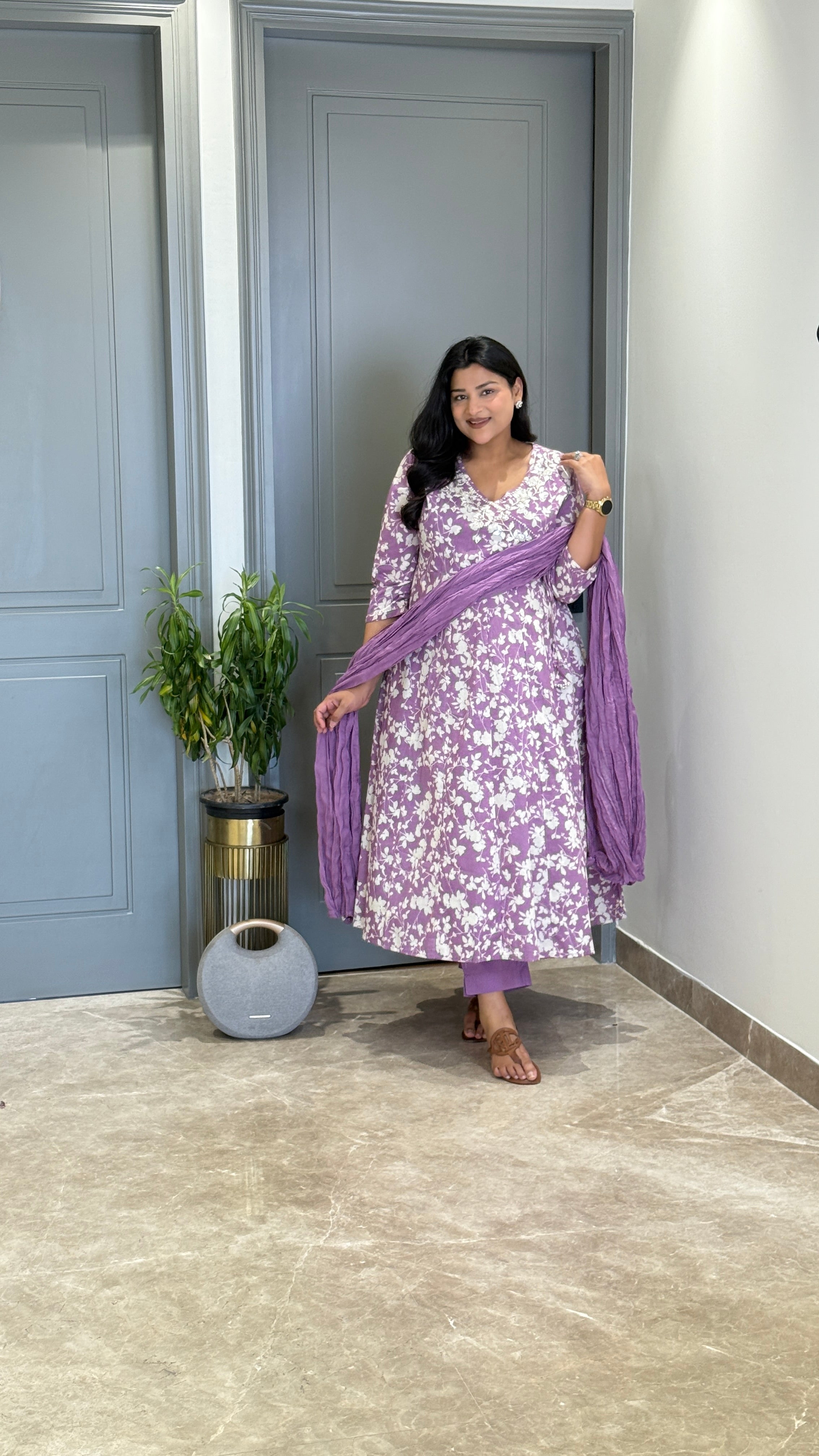 Lilac Gota Anarkali