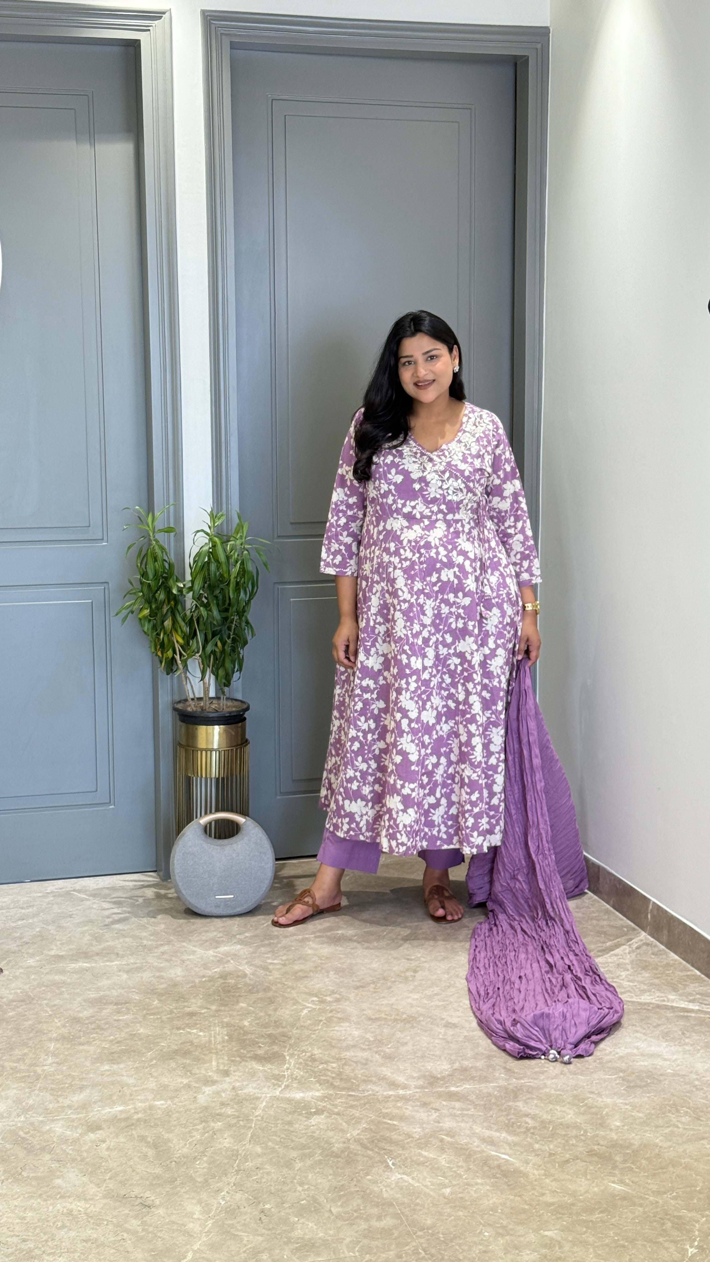 Lilac Gota Anarkali