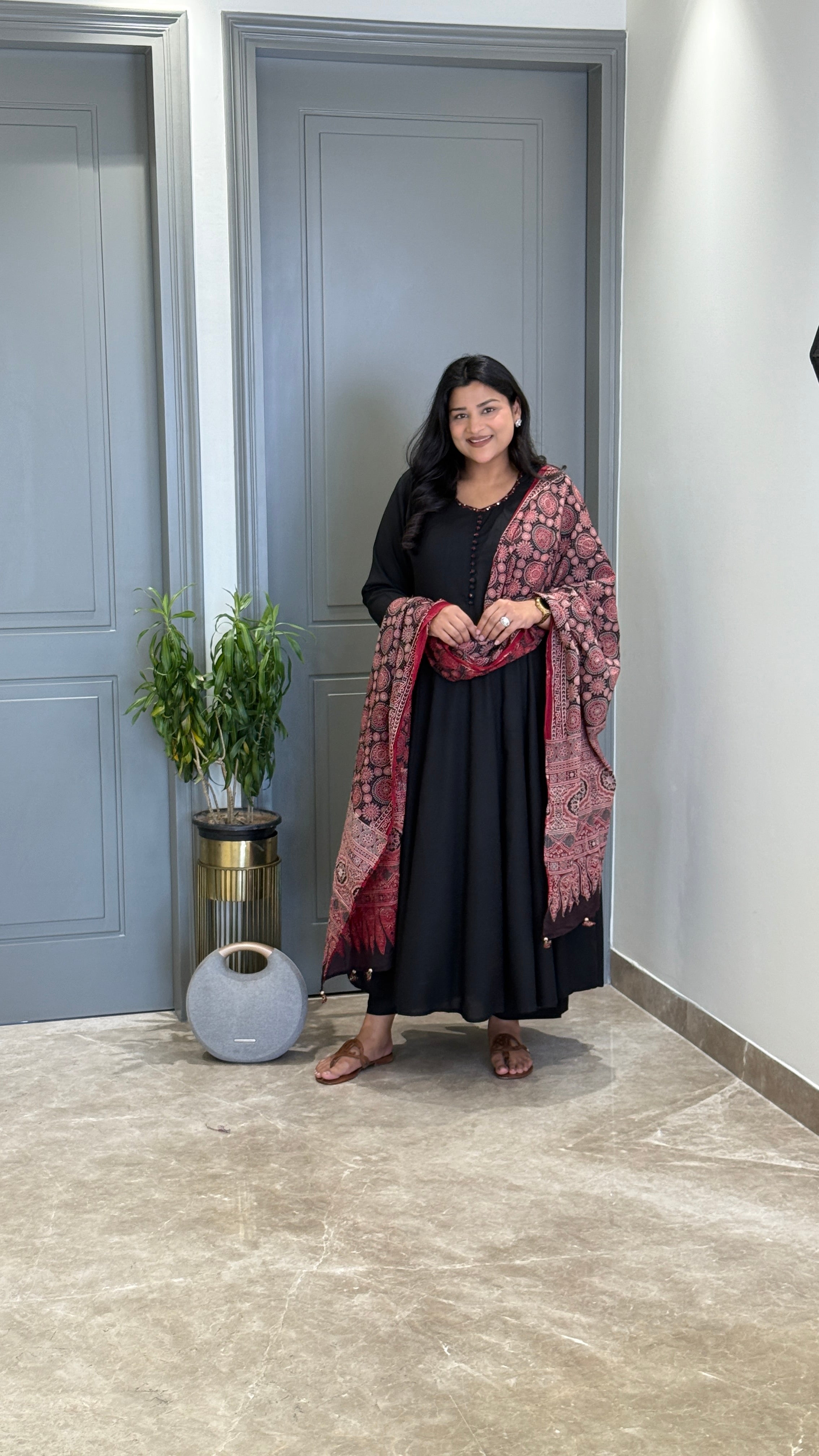 Black Bandhej Anarkali