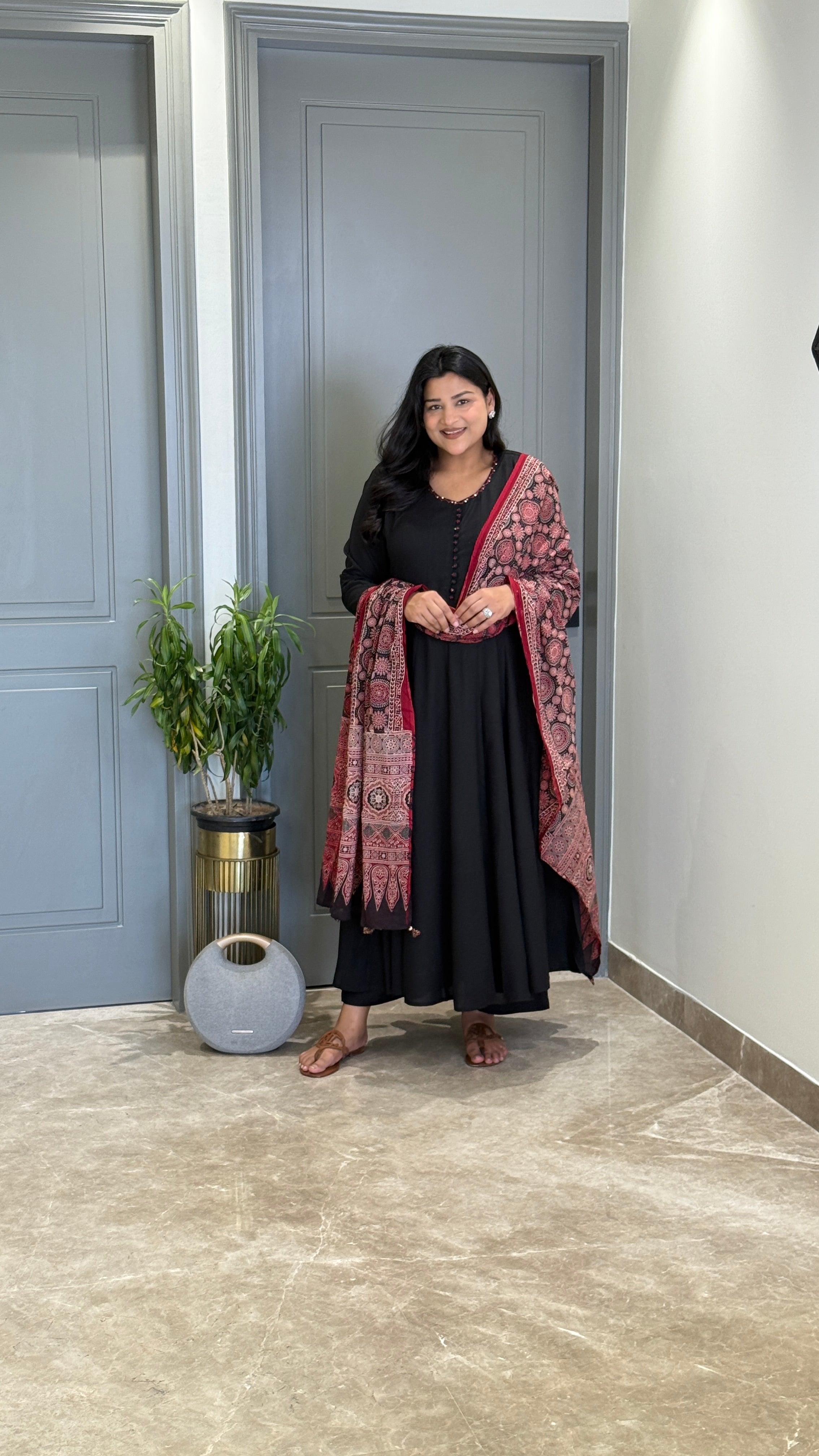 Black Bandhej Anarkali