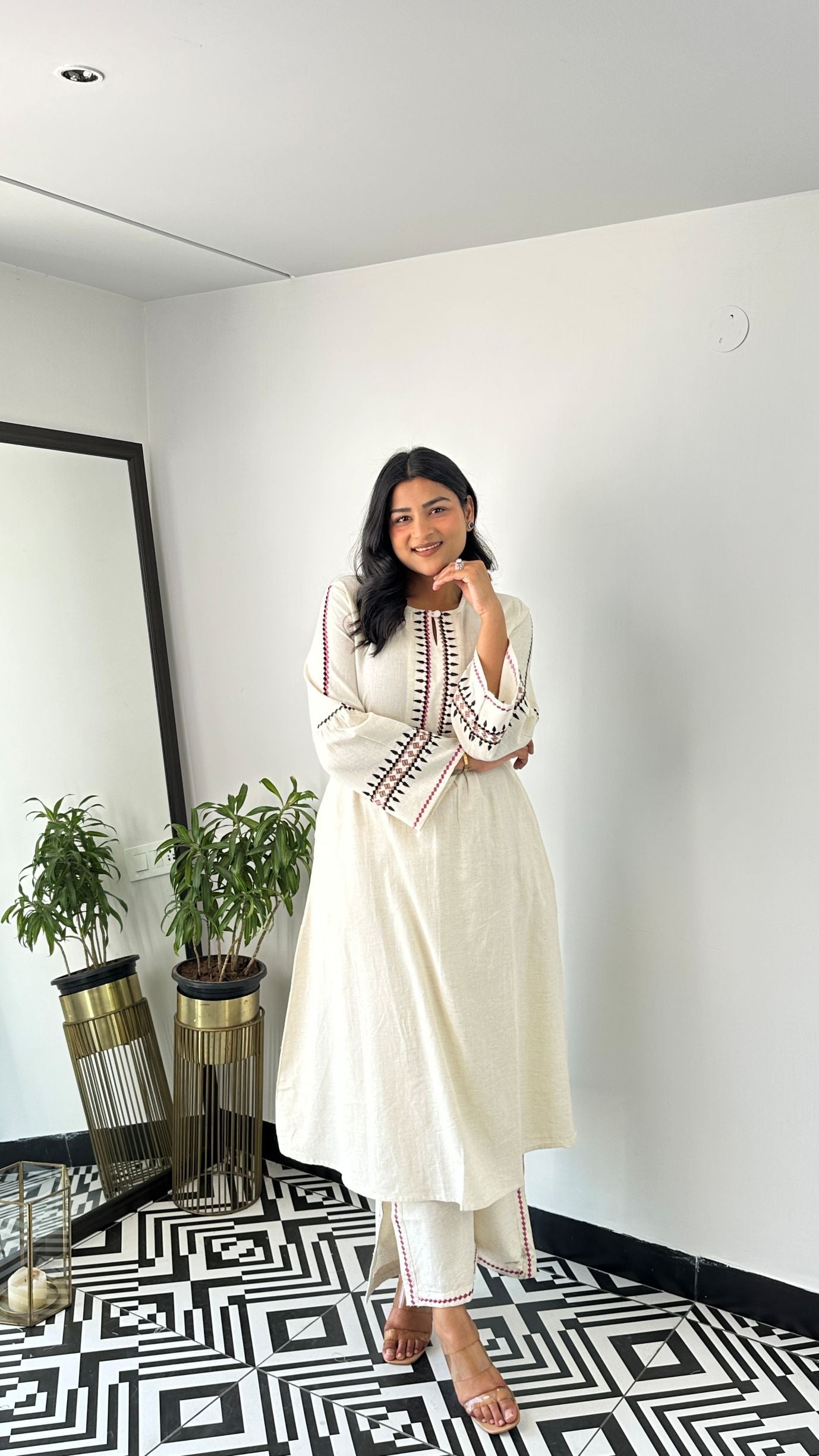 Ikkai Black Kurta Pants