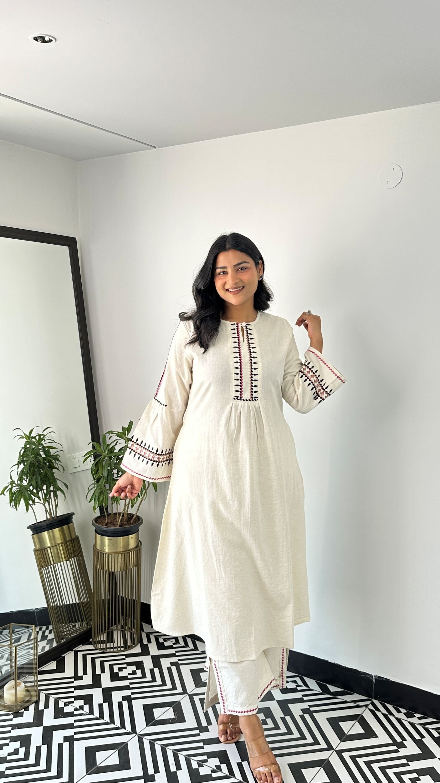 Ikkai Black Kurta Pants