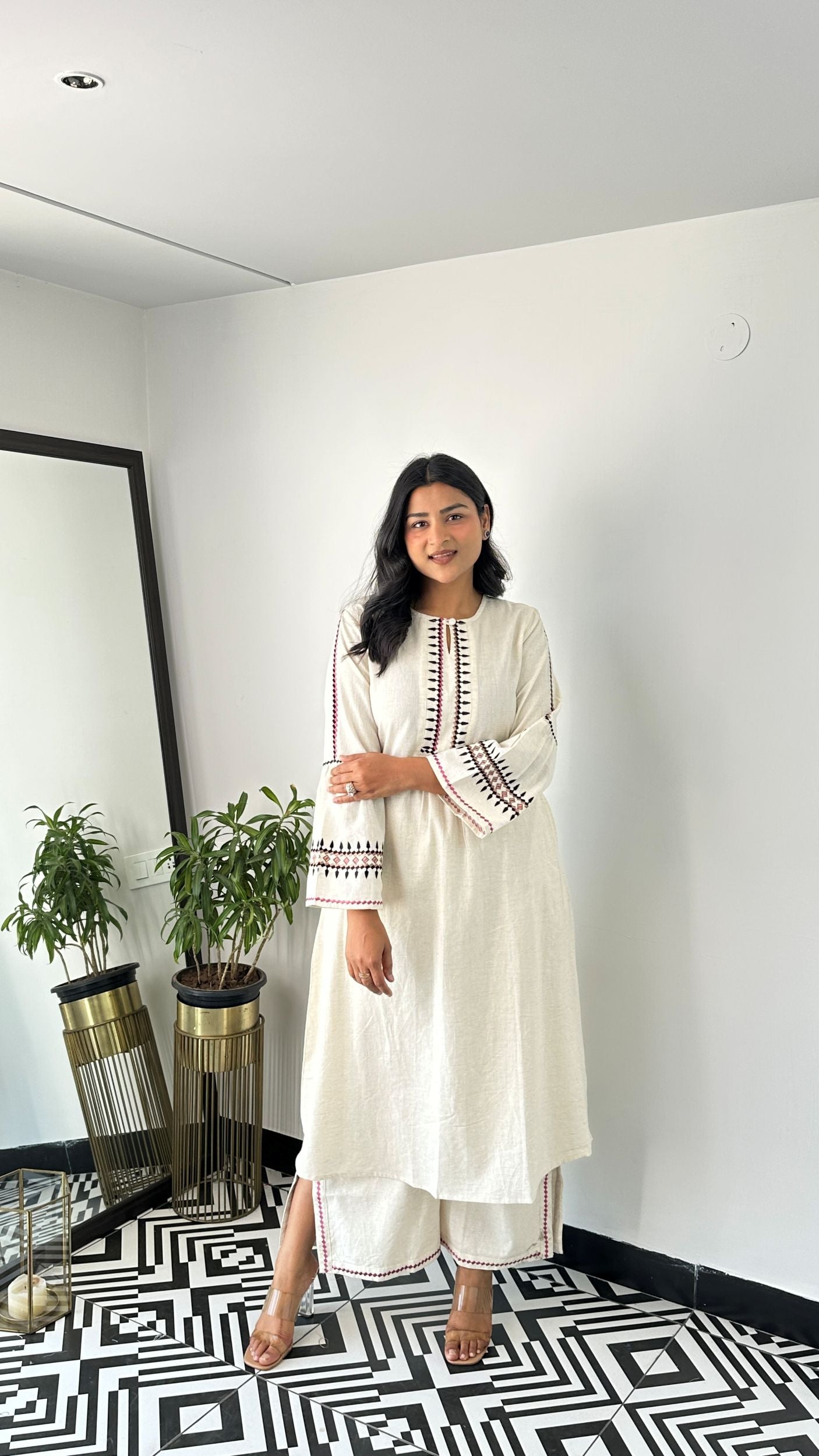 Ikkai Black Kurta Pants