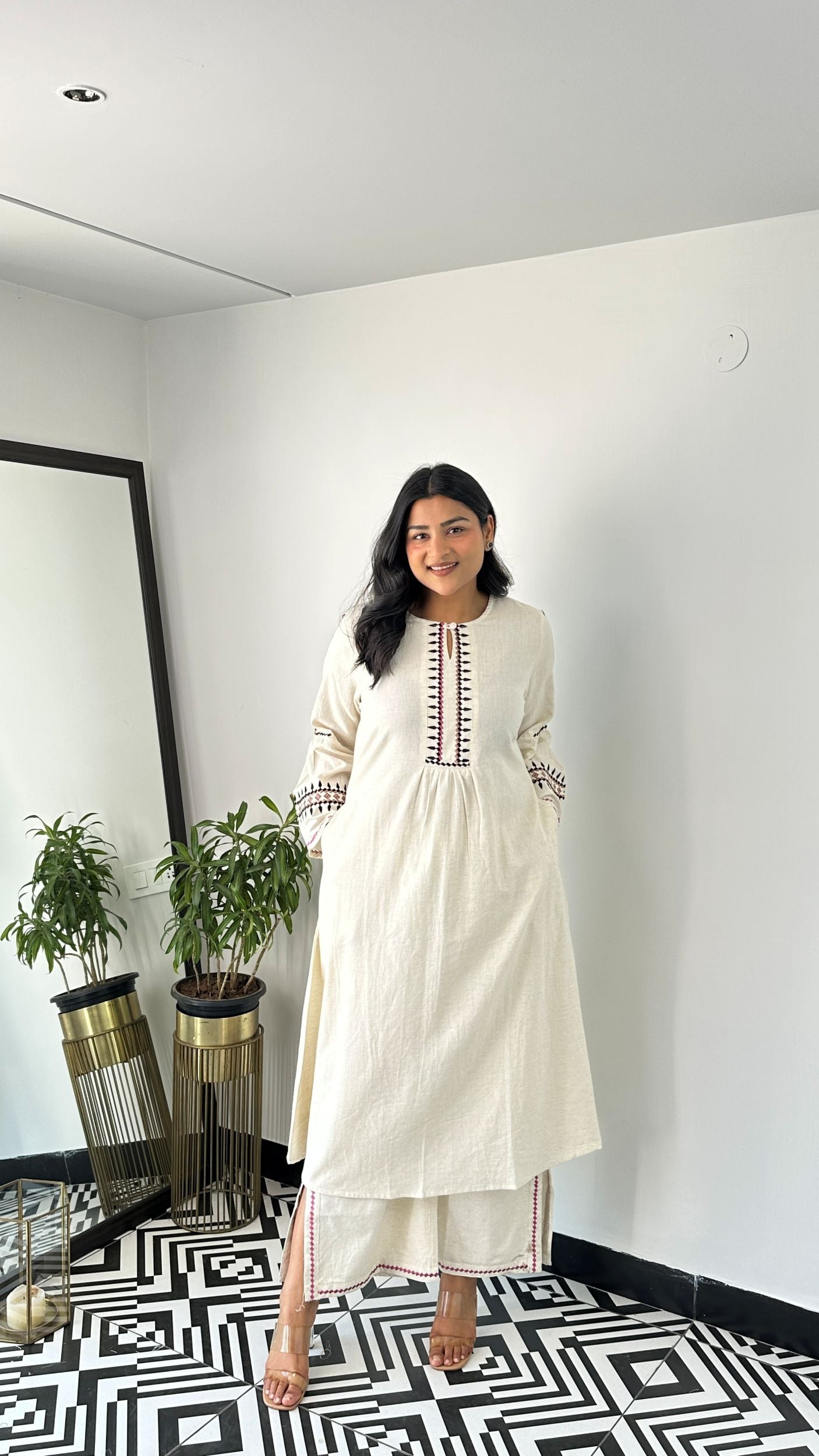 Ikkai Black Kurta Pants