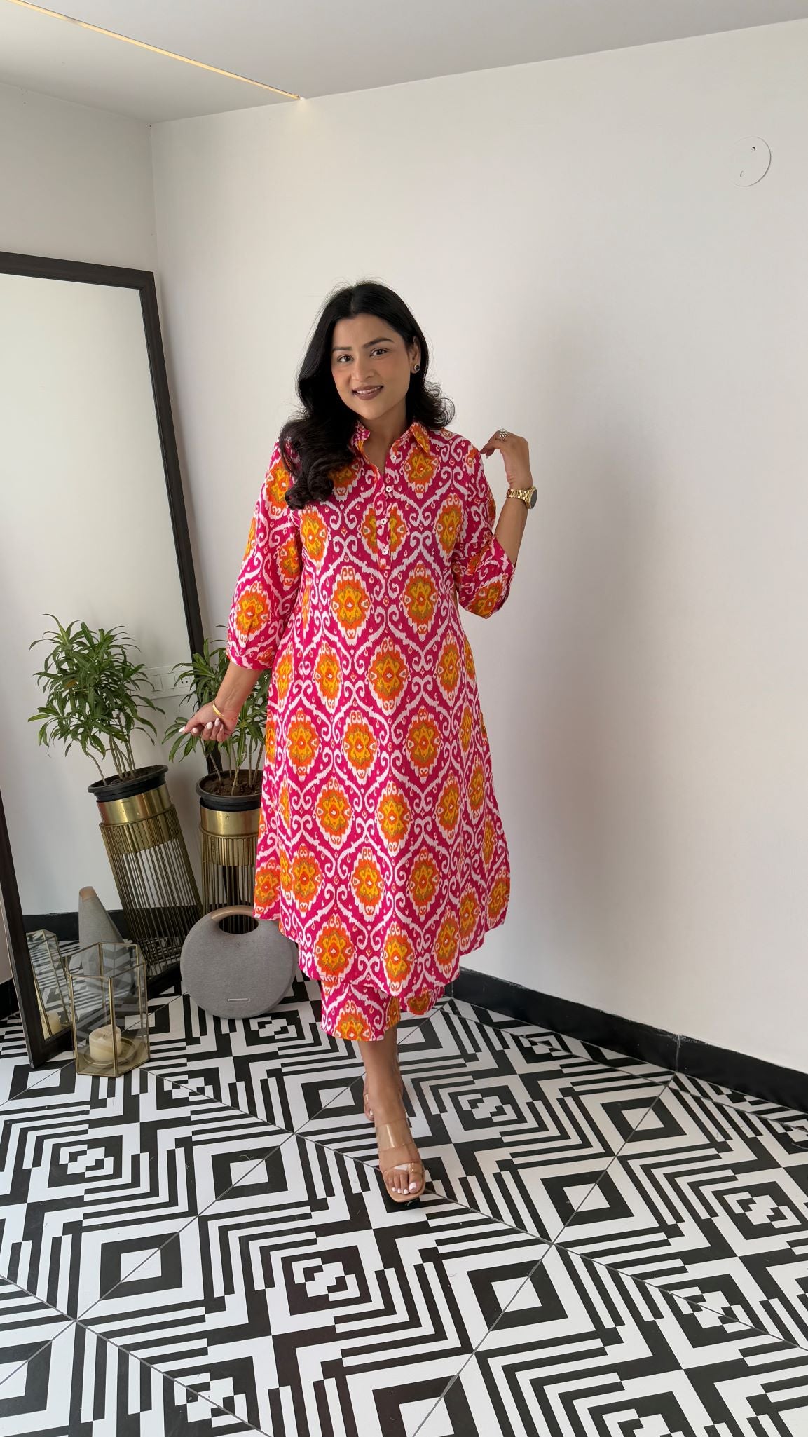 Meher Pink and Yellow Kurta Pants