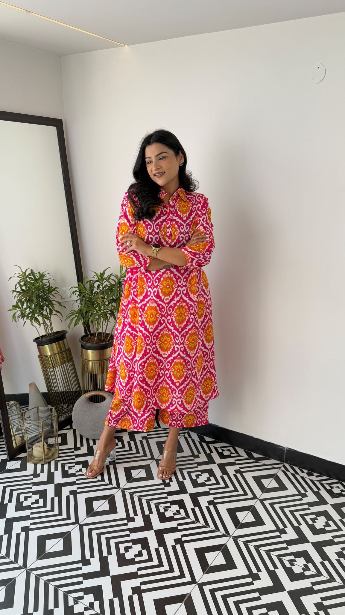 Meher Pink and Yellow Kurta Pants