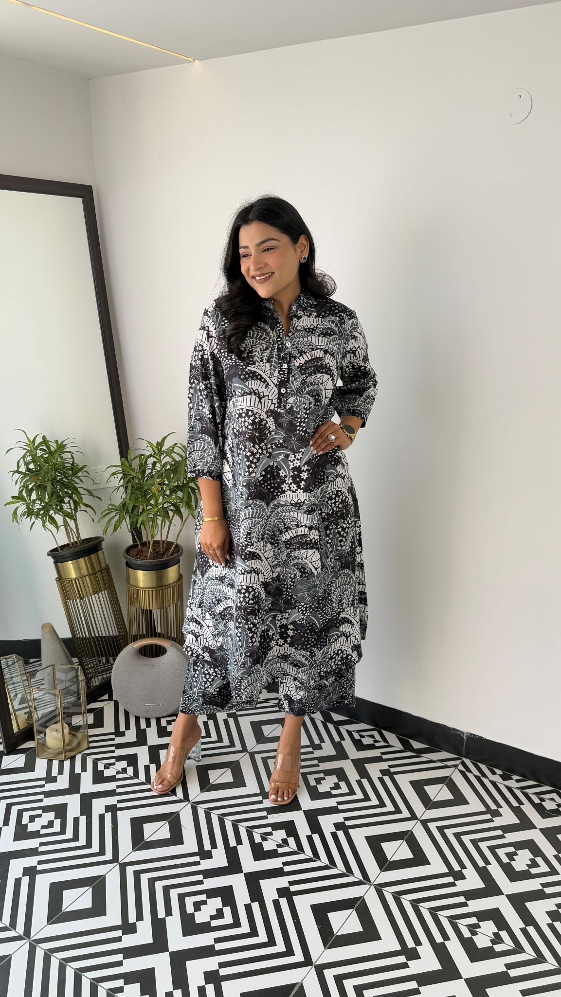 Meher Stone Grey Kurta Pants