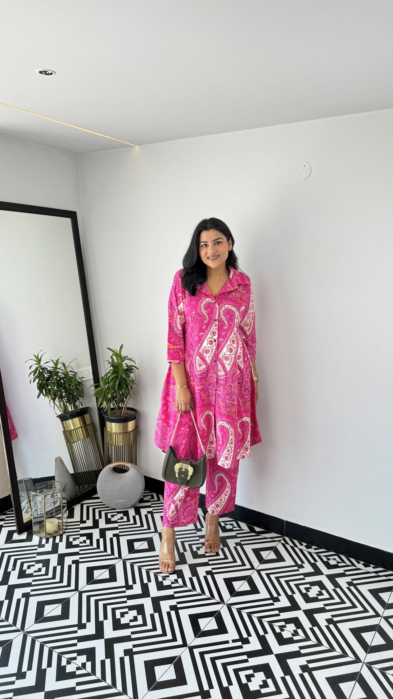 Turkish Pink Cotton Cord Set