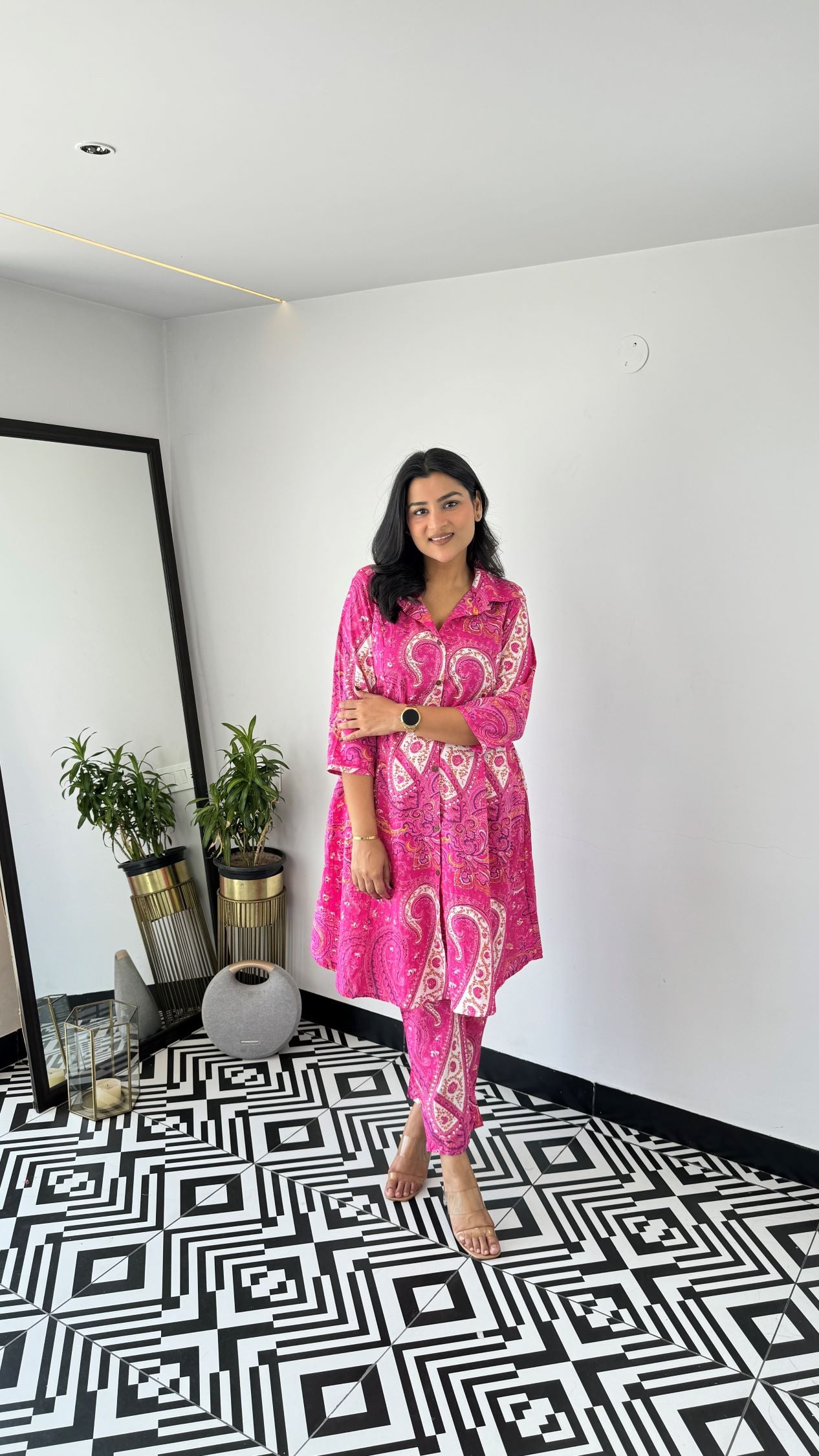 Turkish Pink Cotton Cord Set