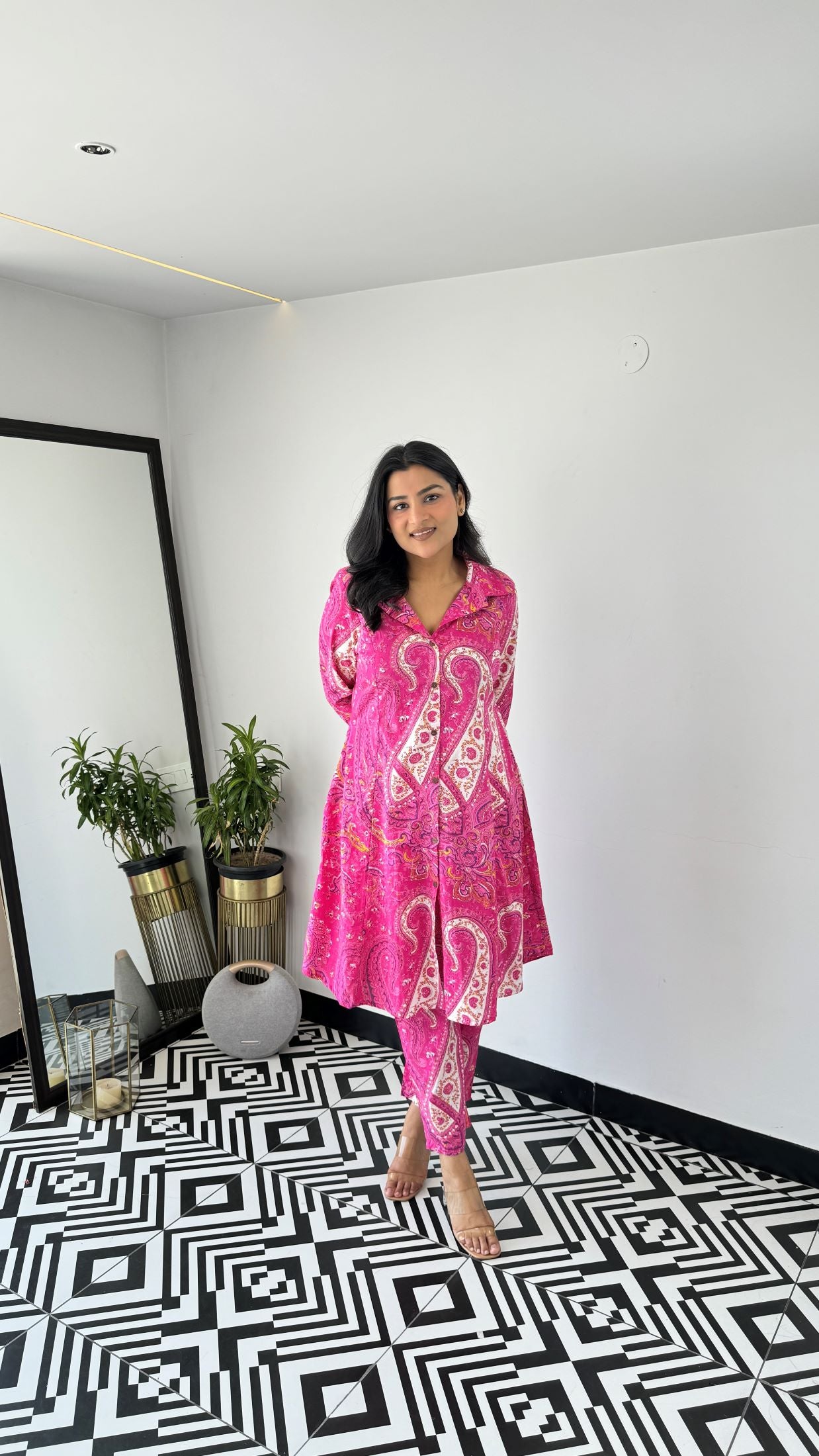 Turkish Pink Cotton Cord Set