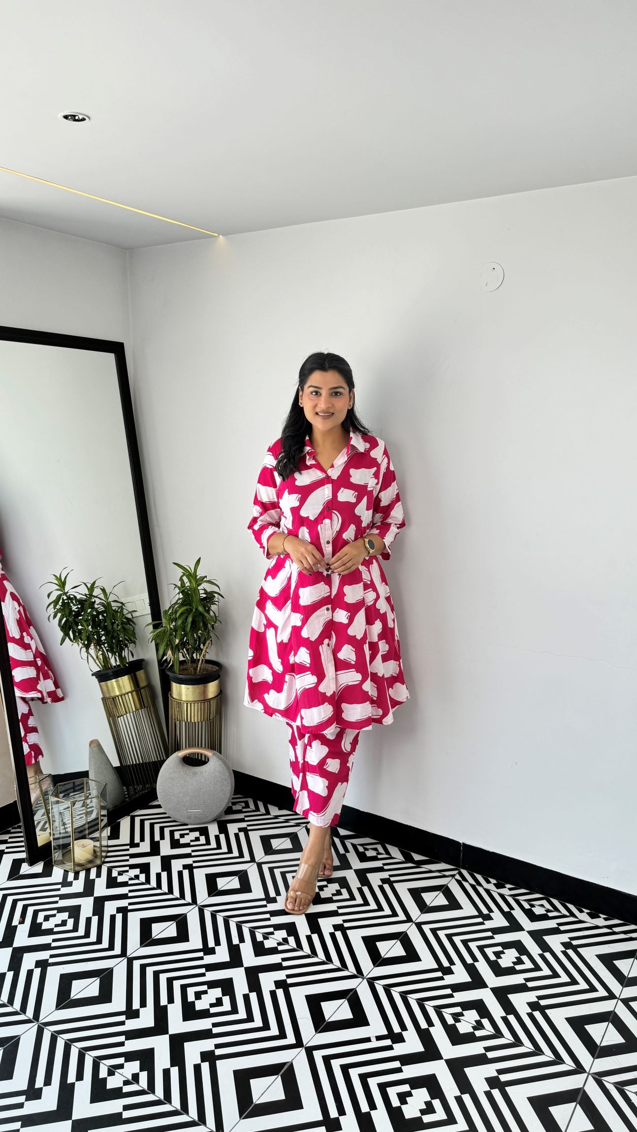 Pink Zebra Cotton Cord Set