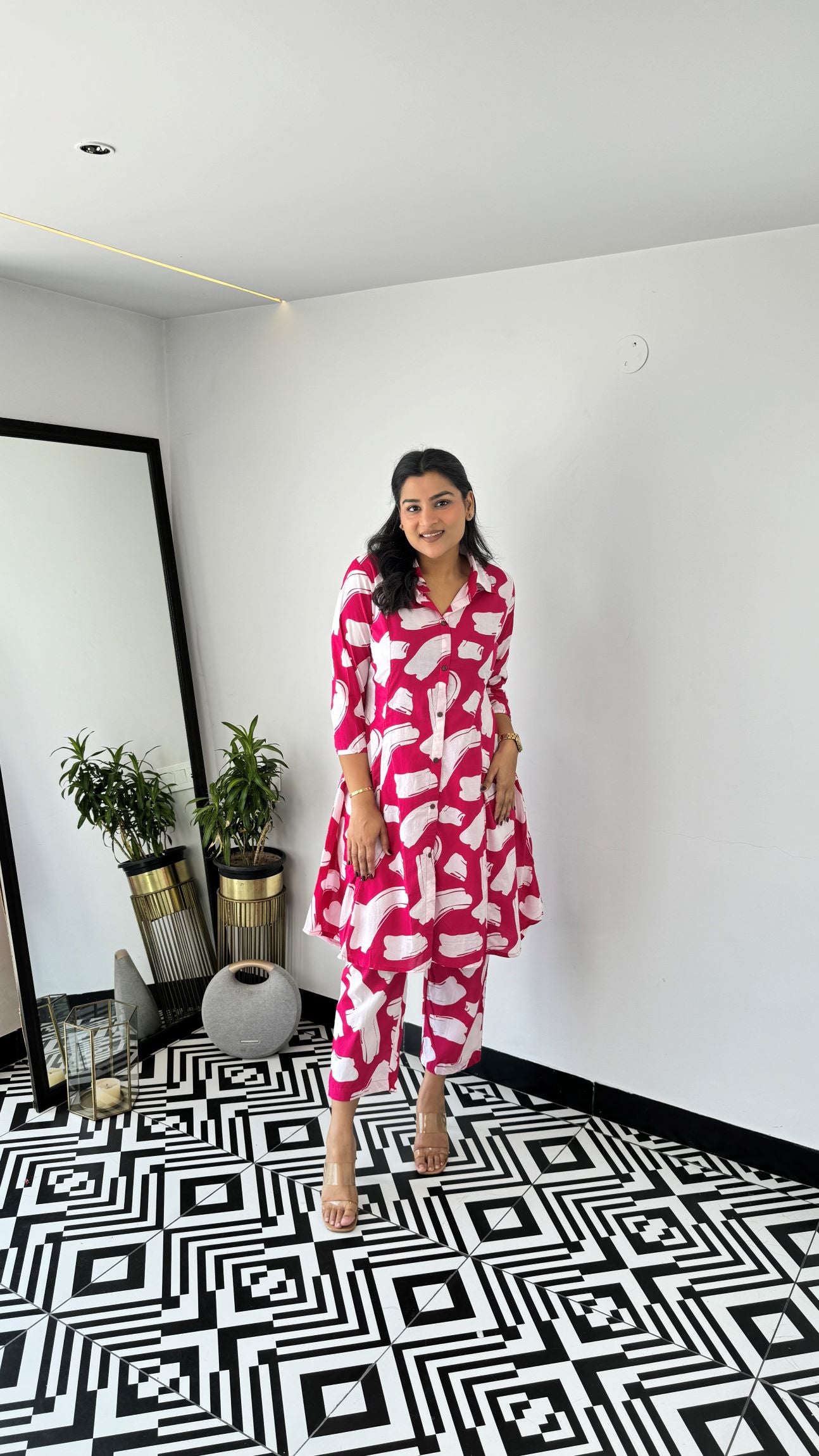 Pink Zebra Cotton Cord Set