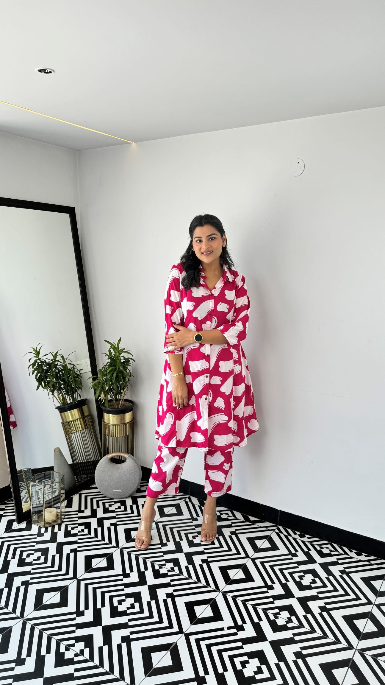 Pink Zebra Cotton Cord Set