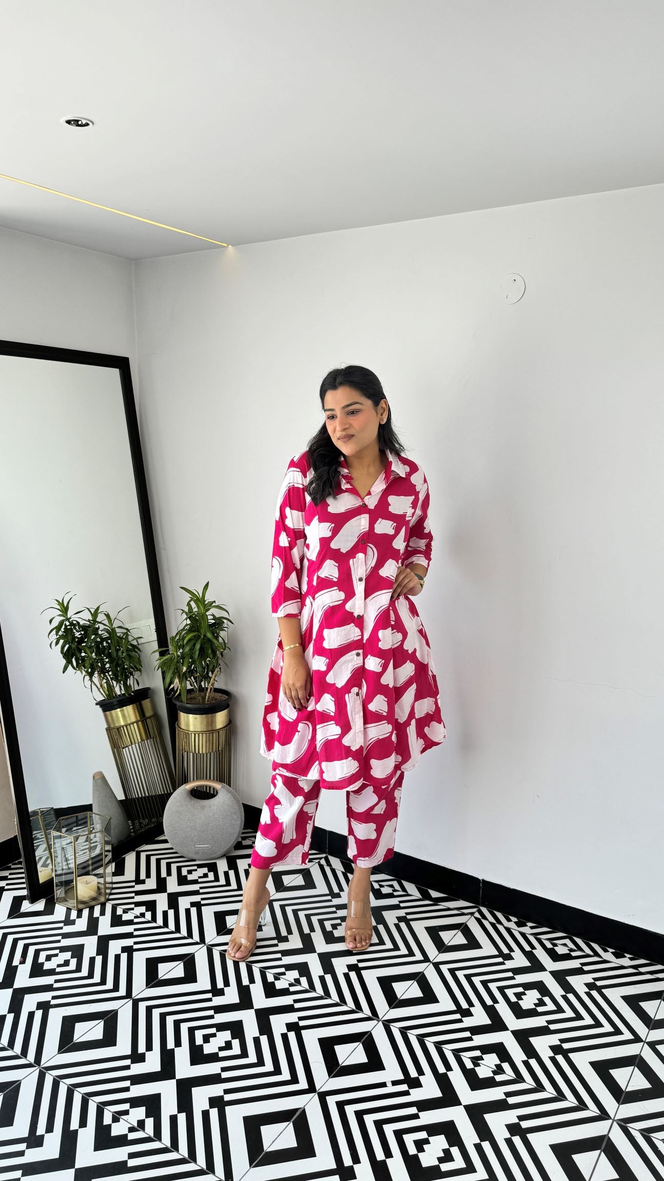 Pink Zebra Cotton Cord Set