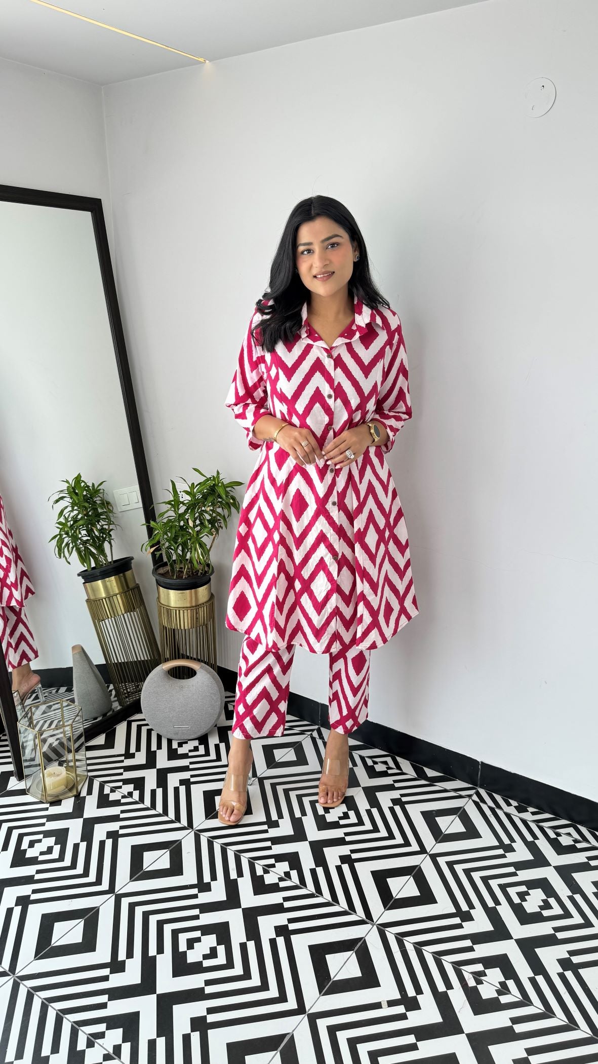 Red Velvet Cotton Cord Set