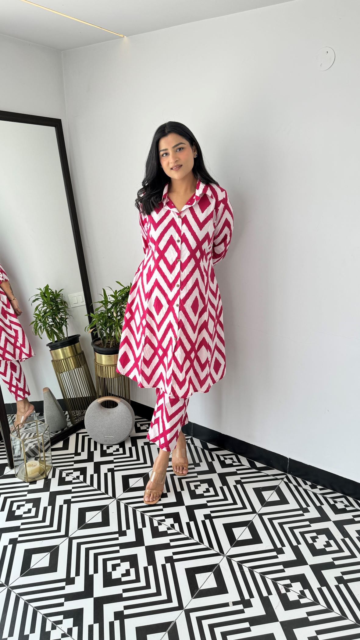 Red Velvet Cotton Cord Set