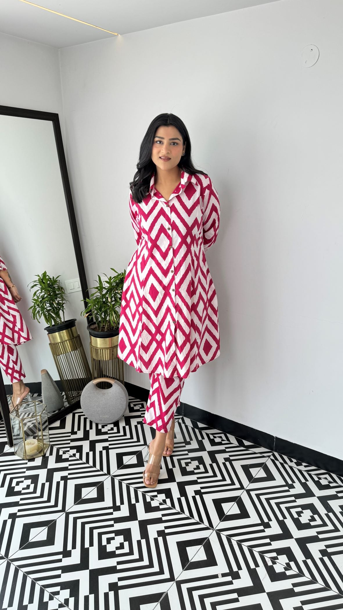 Red Velvet Cotton Cord Set