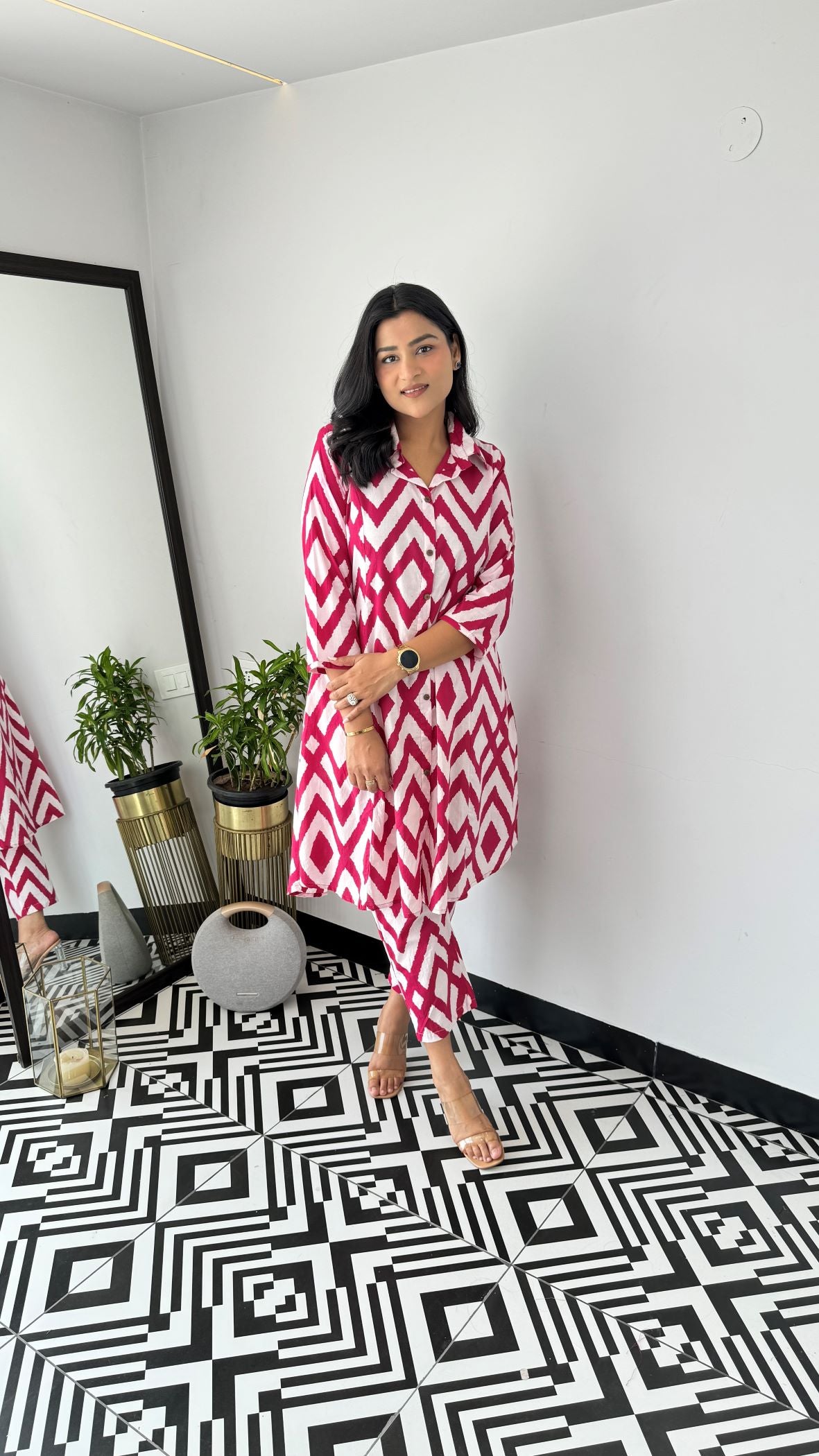 Red Velvet Cotton Cord Set