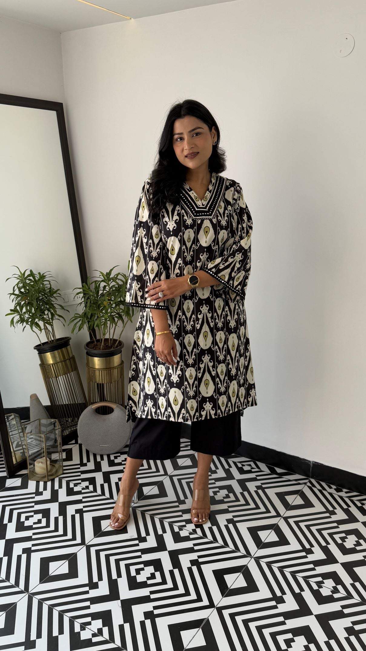 Regal Black Kurta Pants