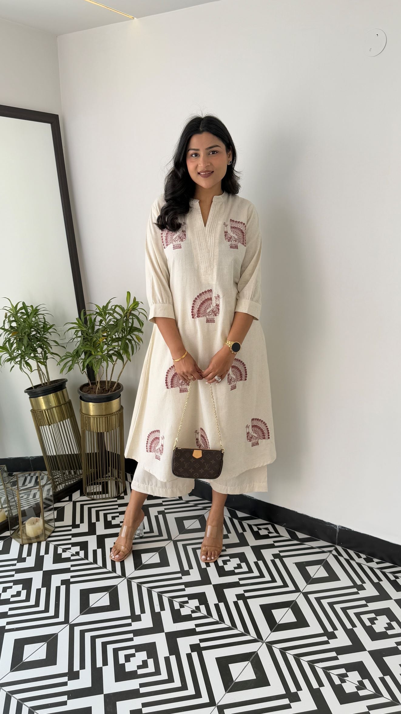 Swan Maroon Kurta Pants